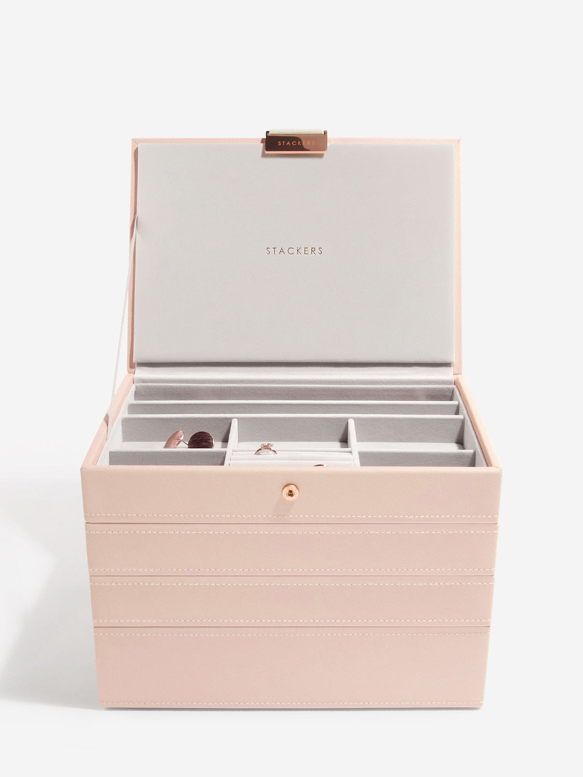 Stackers Klassieke Juwelendoos Set van 4 Roze - Mystackers