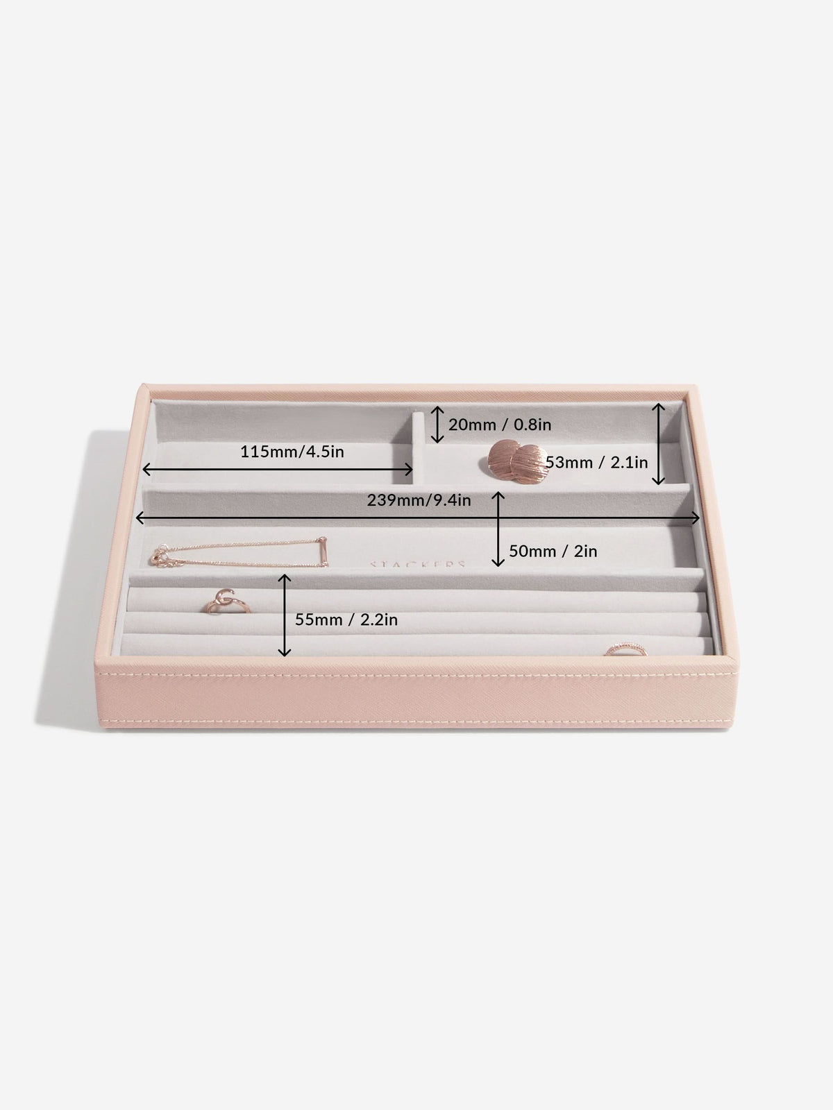 Stackers Klassieke Juwelendoos Set van 4 Roze - Mystackers