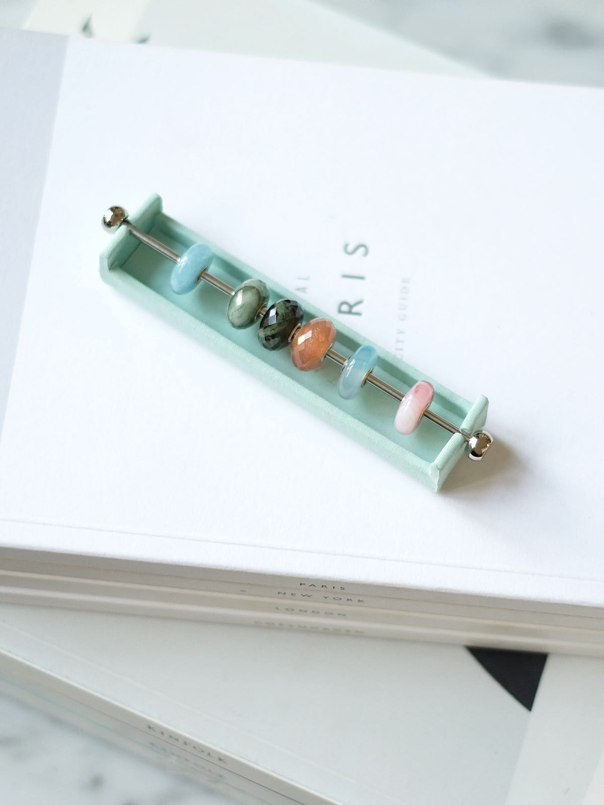 Stackers Charm Bar Grijs & Munt - Mystackers