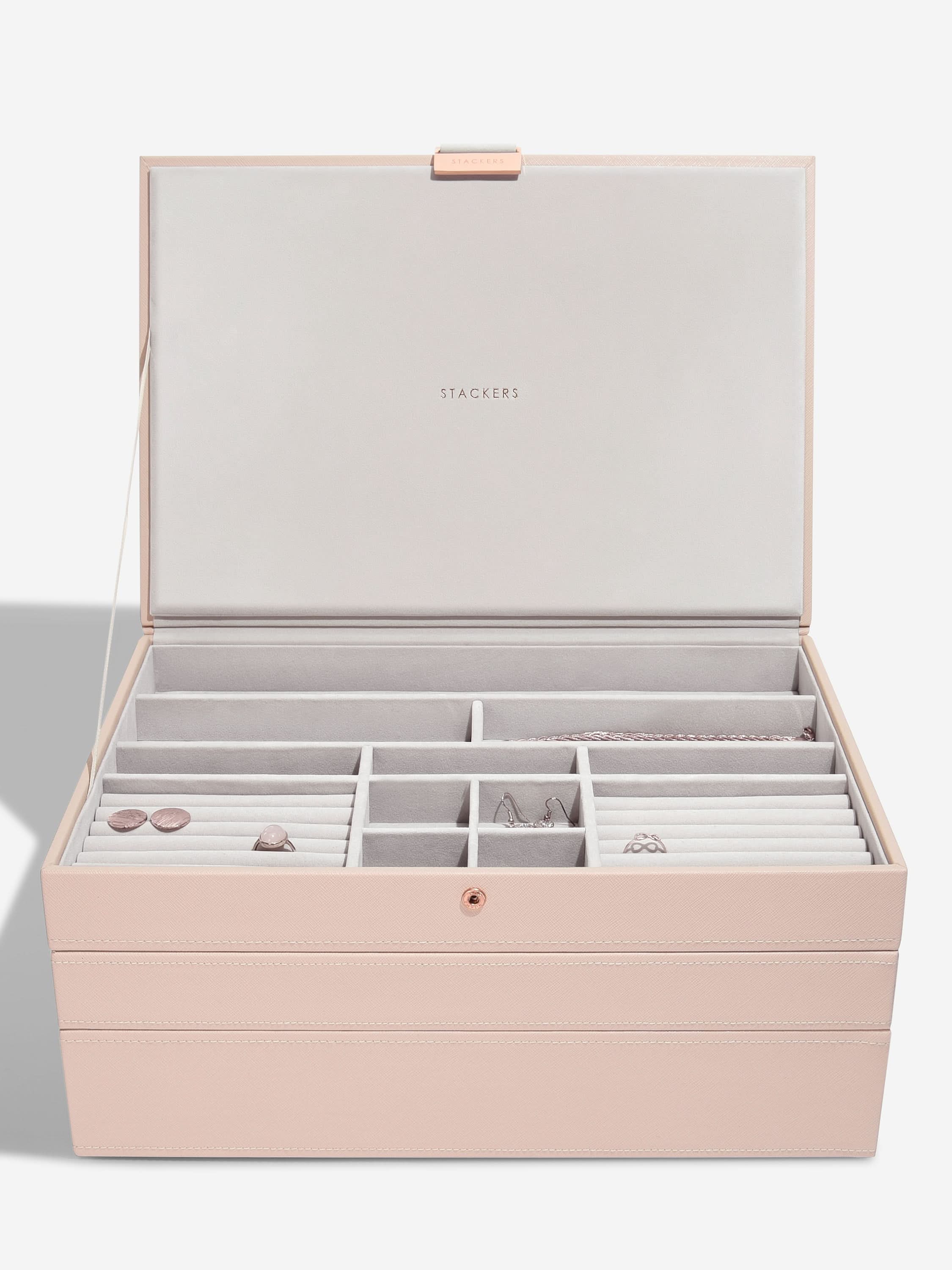 Stackers XL Juwelendoos set van 3 Roze - Mystackers