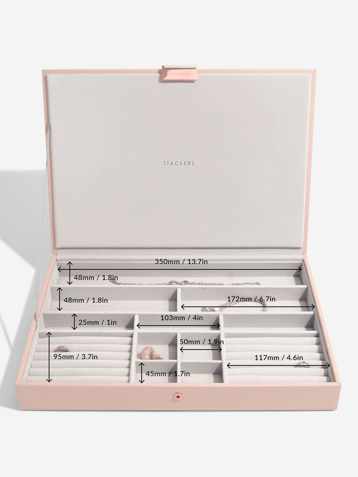 Stackers XL Juwelendoos set van 3 Roze - Mystackers