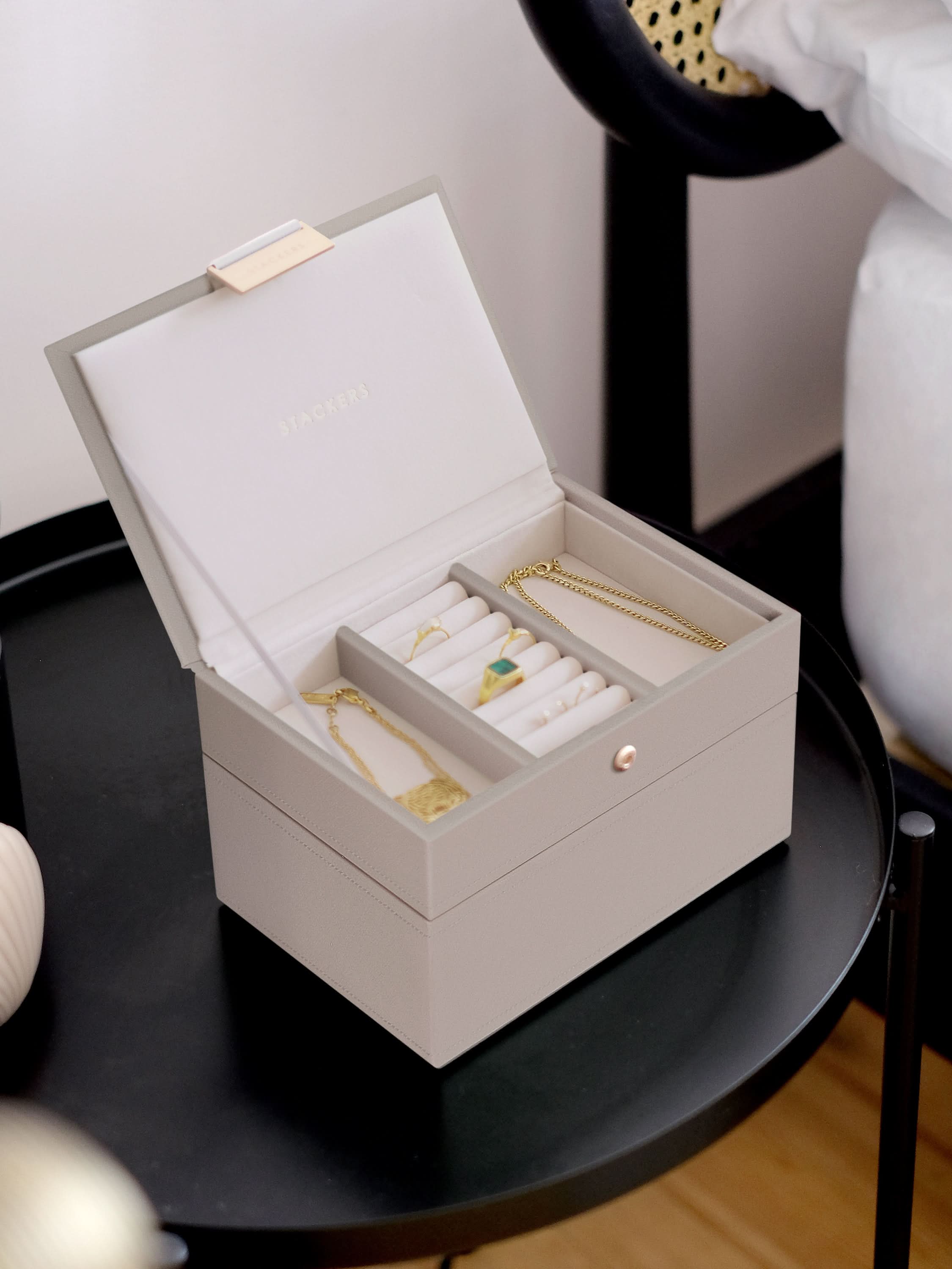 Stackers Mini Juwelendoos Set van 2 Taupe - Mystackers