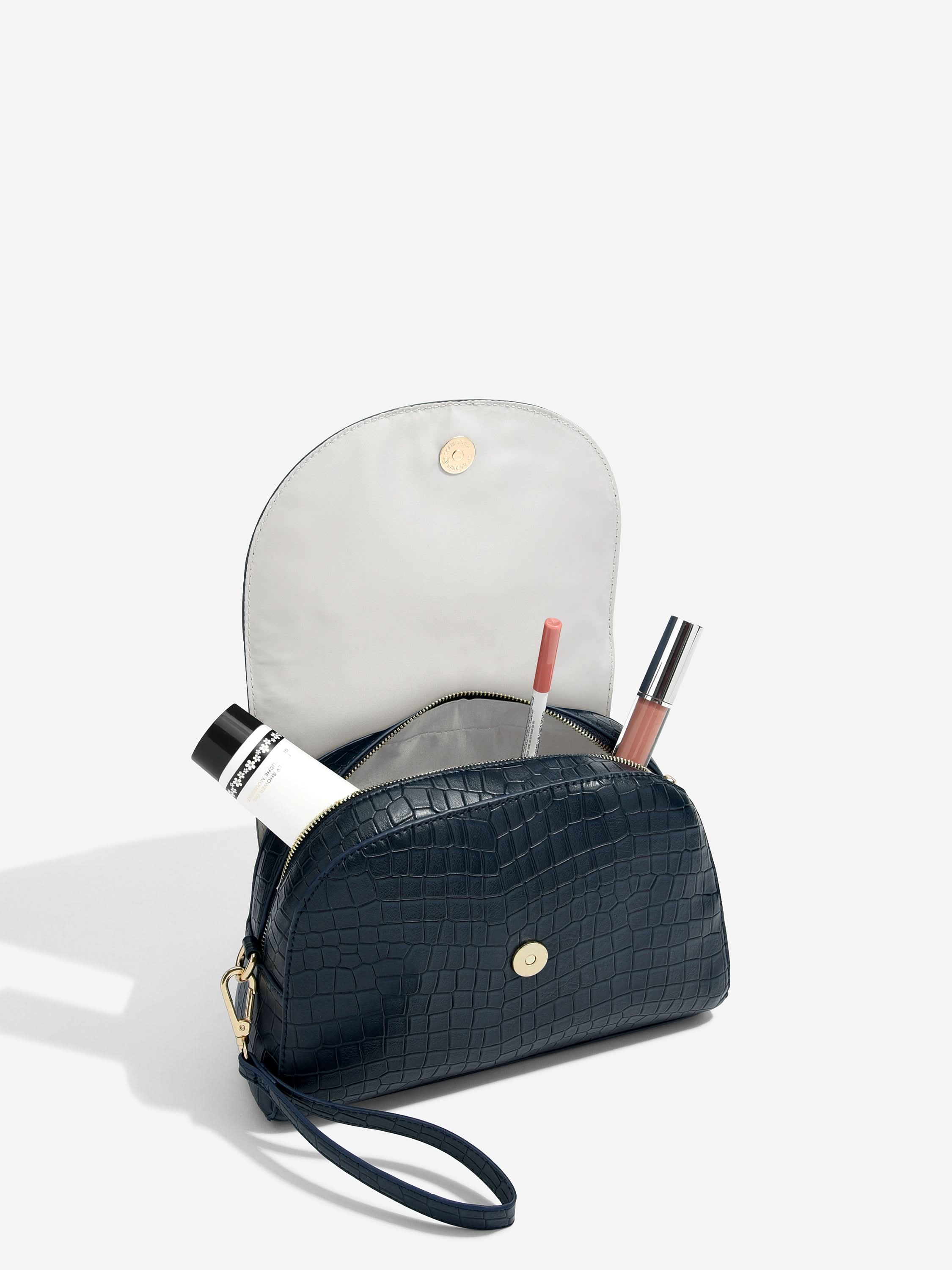 Stackers Make-uptas met krokodillenprint Zwart - Mystackers