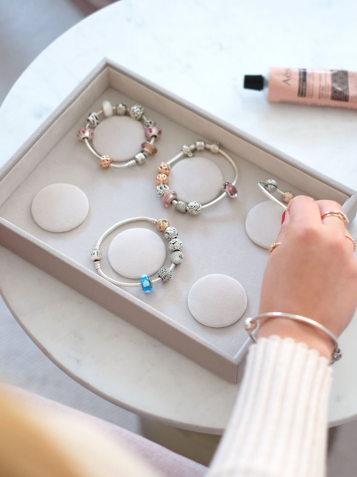 Stackers Armbandenlaag voor Klassieke Juwelendoos Taupe - Mystackers