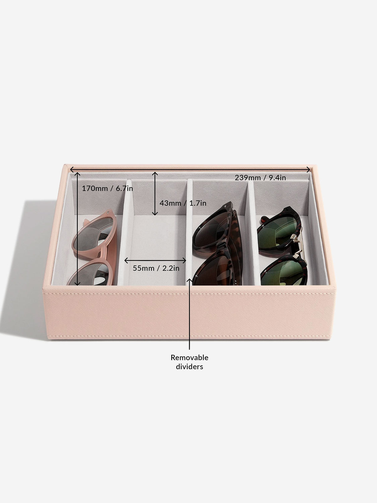 Stackers Bril & Accessoires-laag voor Klassieke Juwelendoos Roze - Mystackers