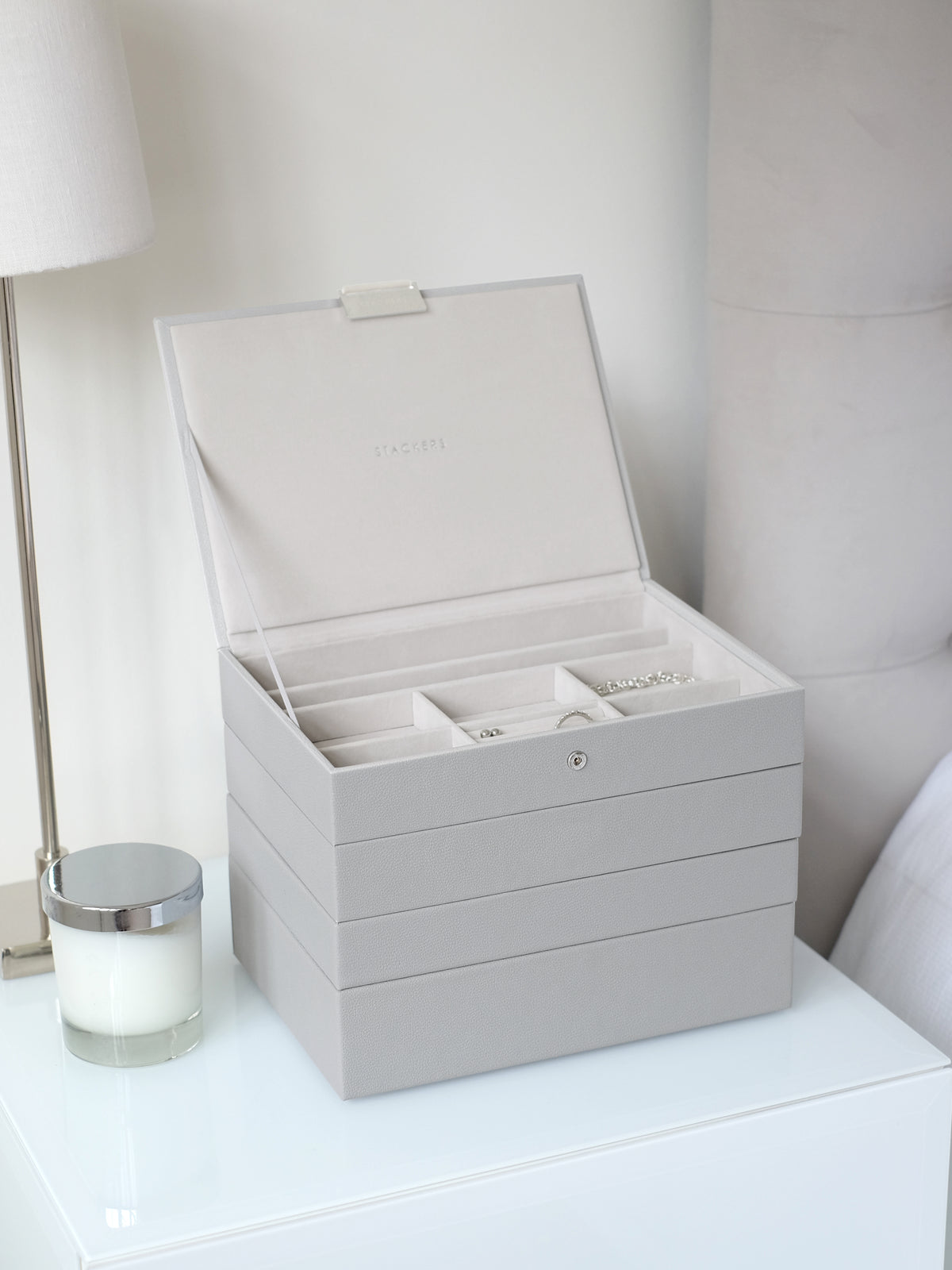 Stackers Klassieke Juwelendoos Set van 4 Grijs - Mystackers