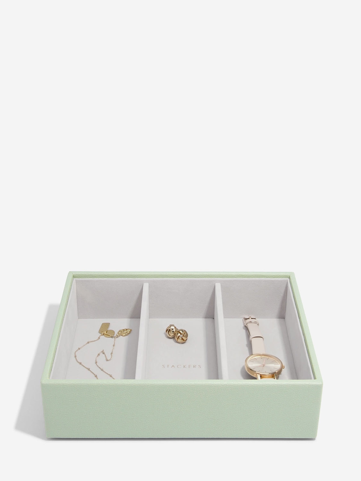 Stackers Horloge & Accessoirelaag voor Klassieke Juwelendoos Saliegroen - Mystackers