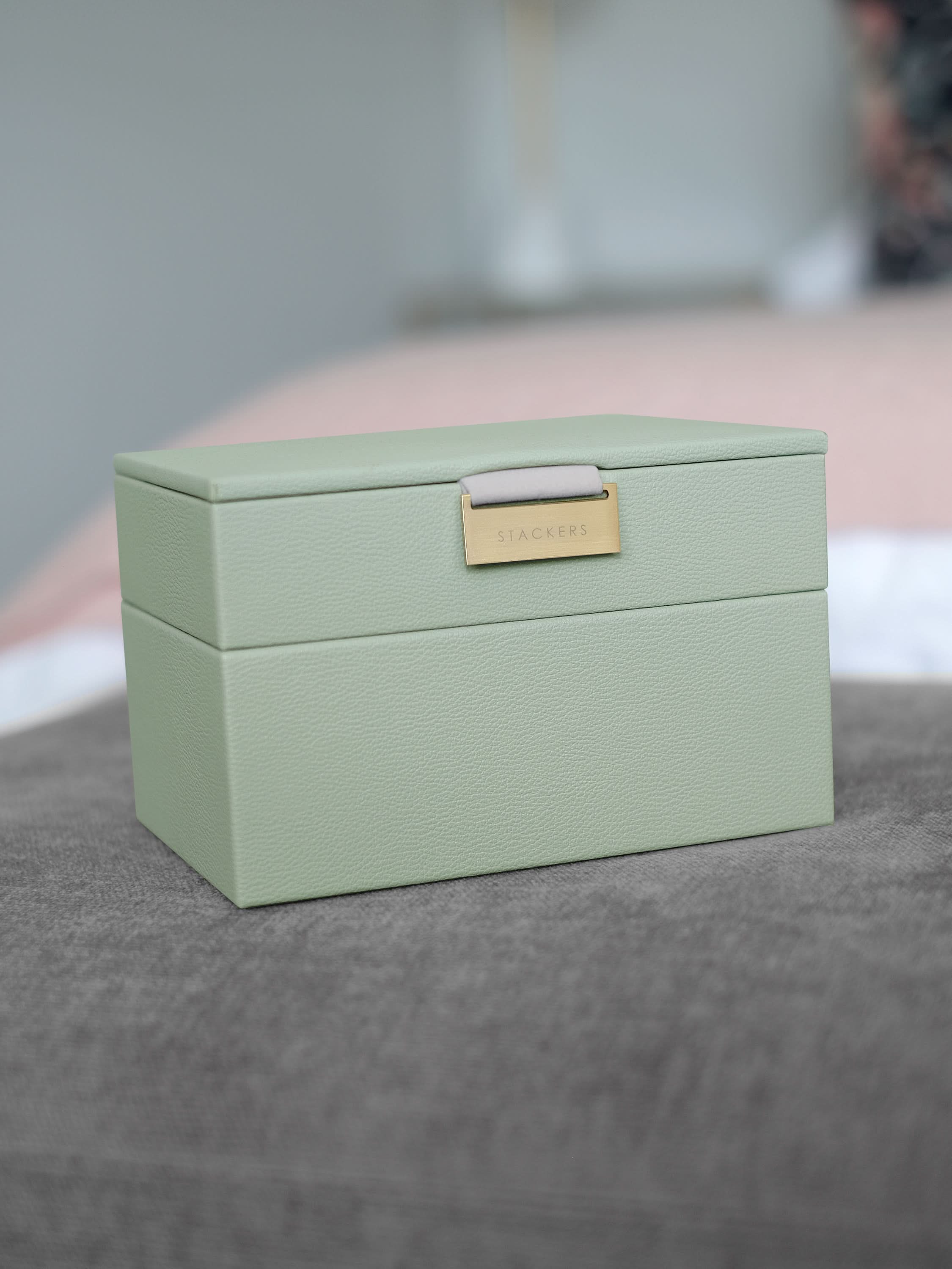 Stackers Mini Juwelendoos Set van 2 Saliegroen - Mystackers