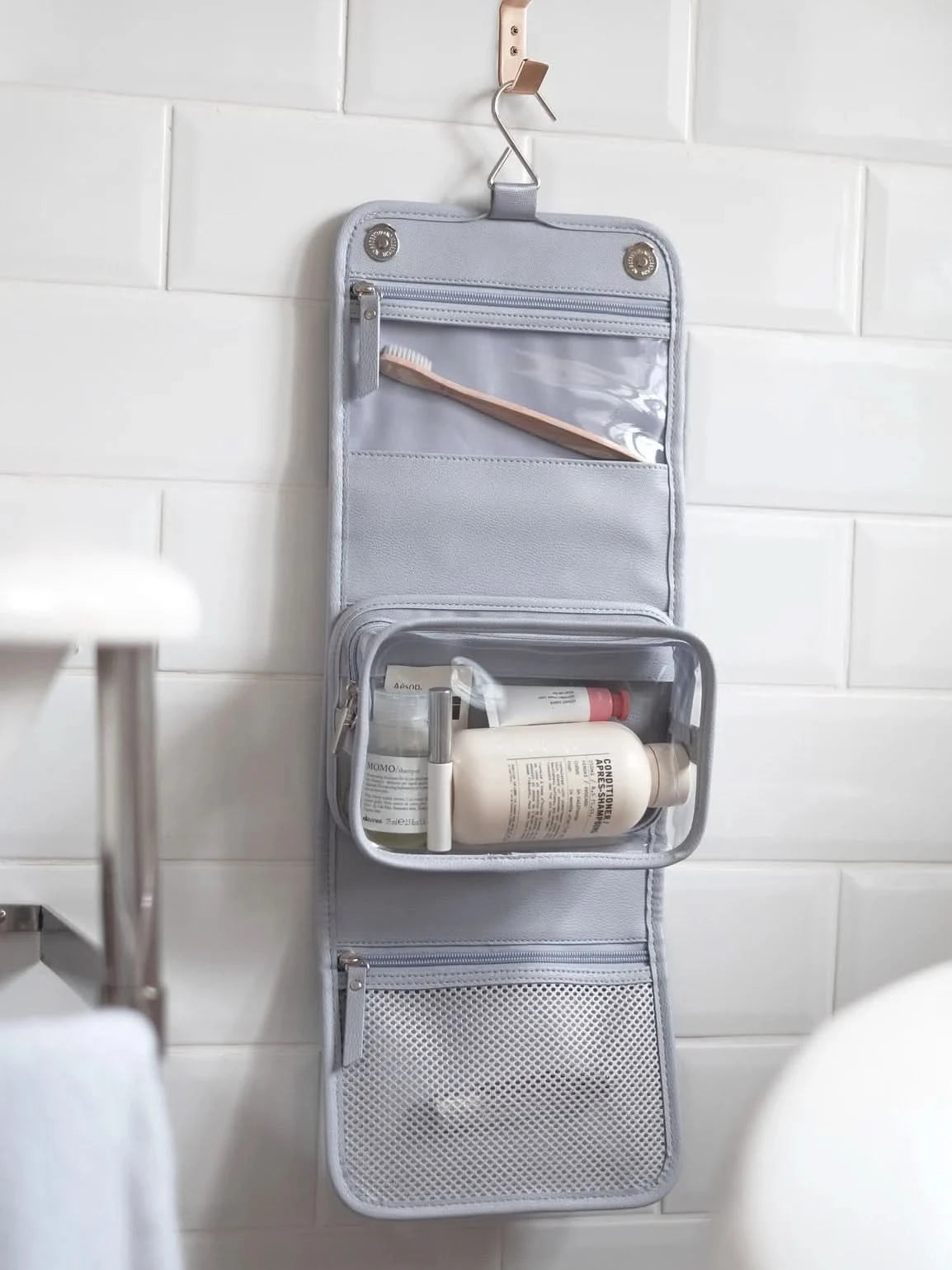 Stackers kleine hangende Toilettas Lavendel - Mystackers