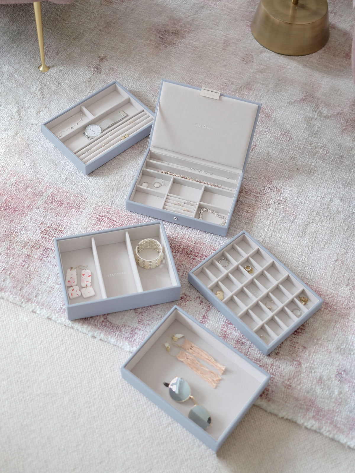 Stackers Klassieke Juwelendoos Set van 5 Lavendel - Mystackers