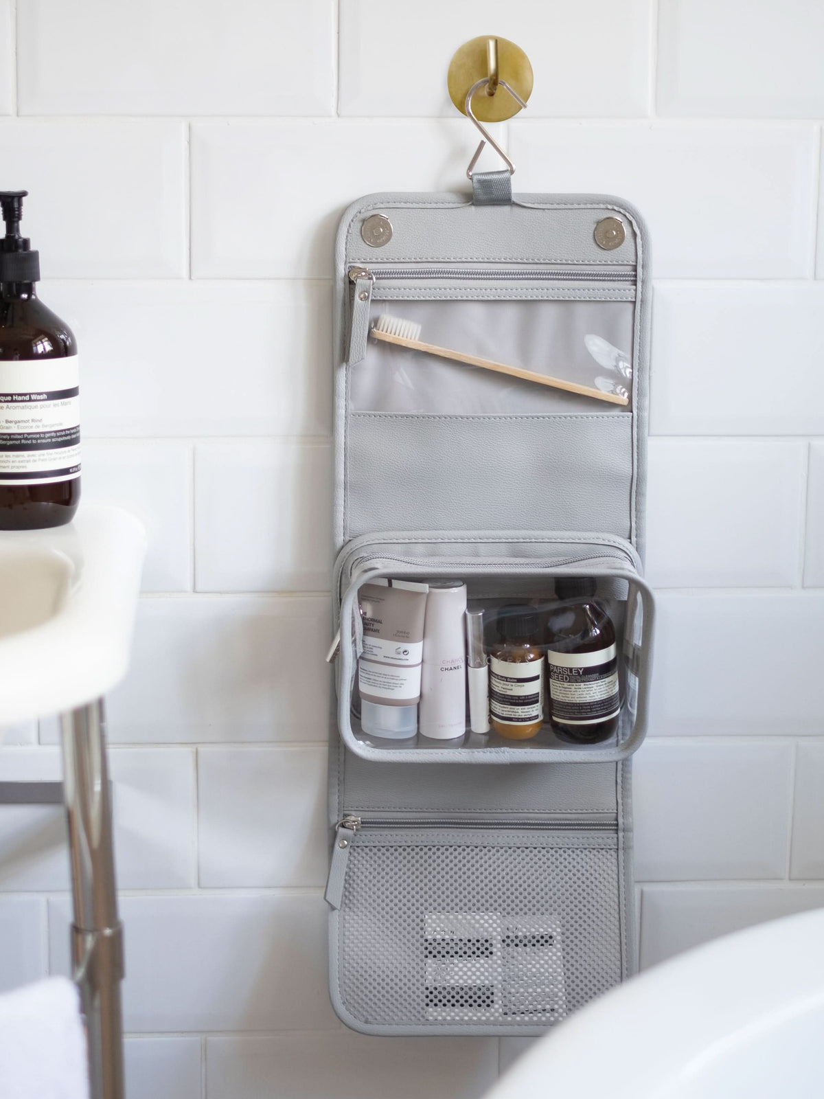 Stackers kleine hangende Toilettas Grijs - Mystackers