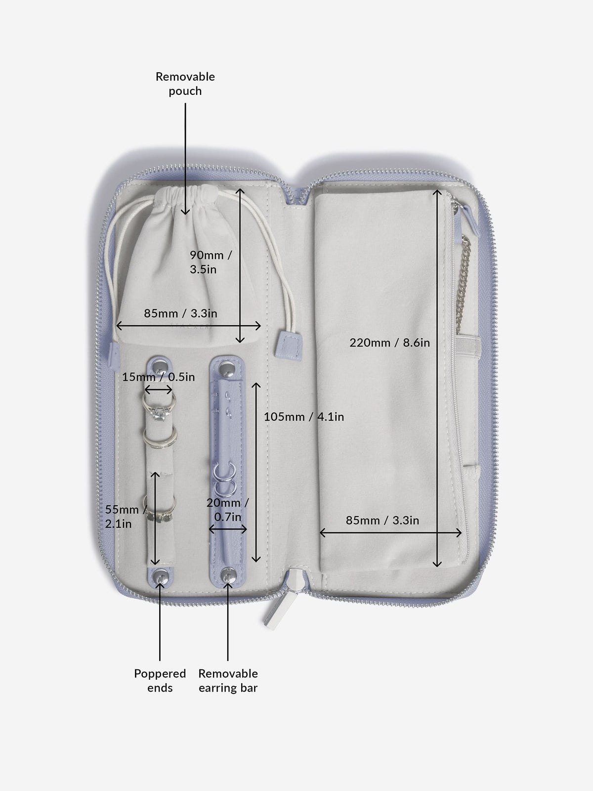 Stackers Jewellery Roll Lavendel - Mystackers