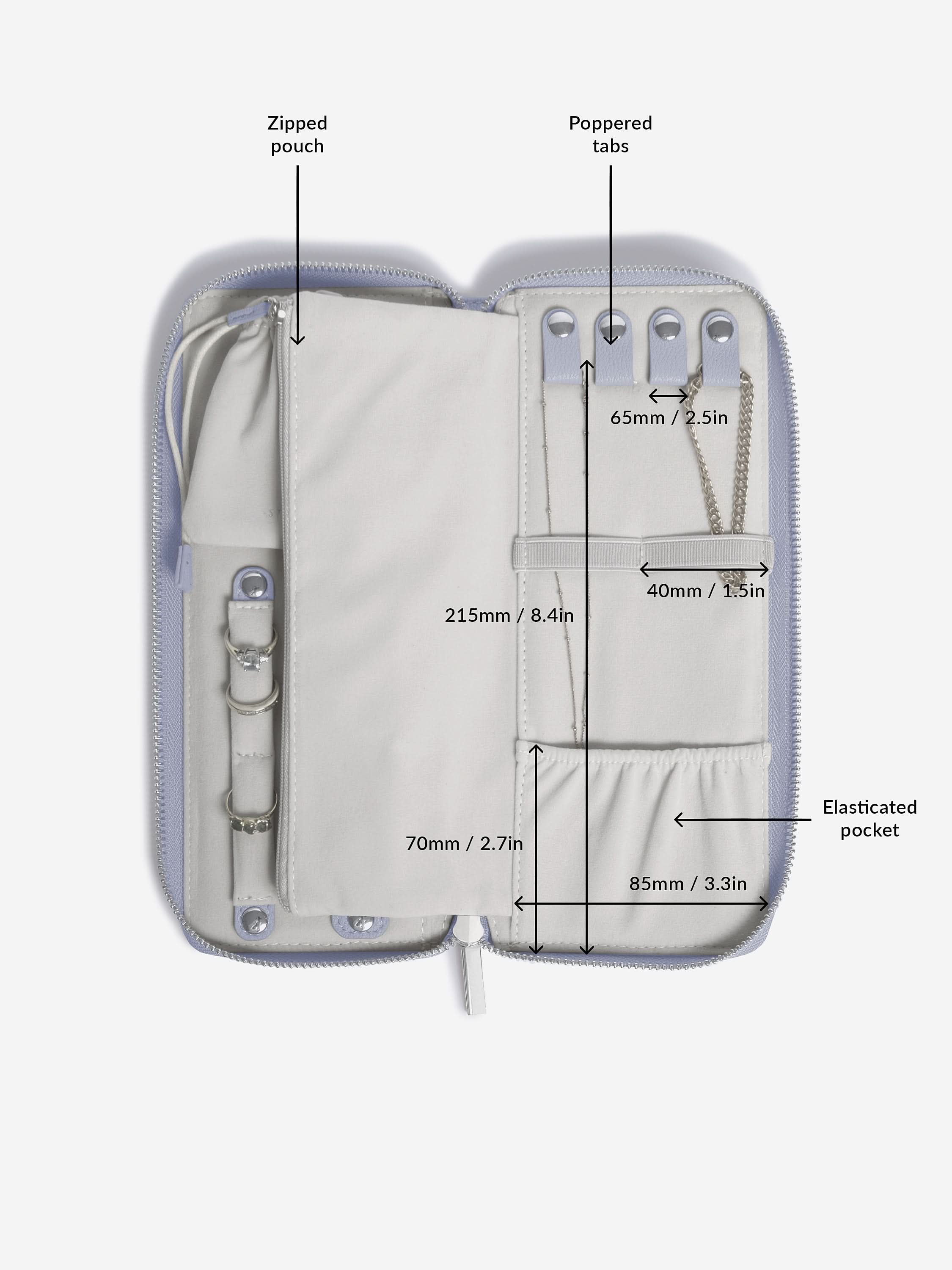 Stackers Jewellery Roll Lavendel - Mystackers