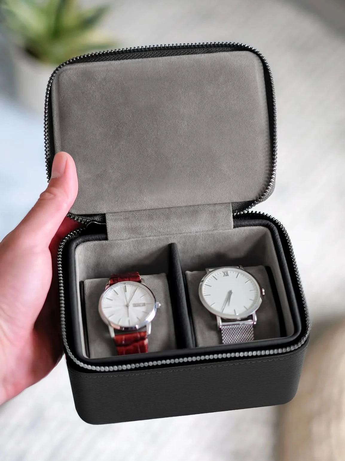 Stackers Horlogebox met dubbele rits Zwart - Mystackers