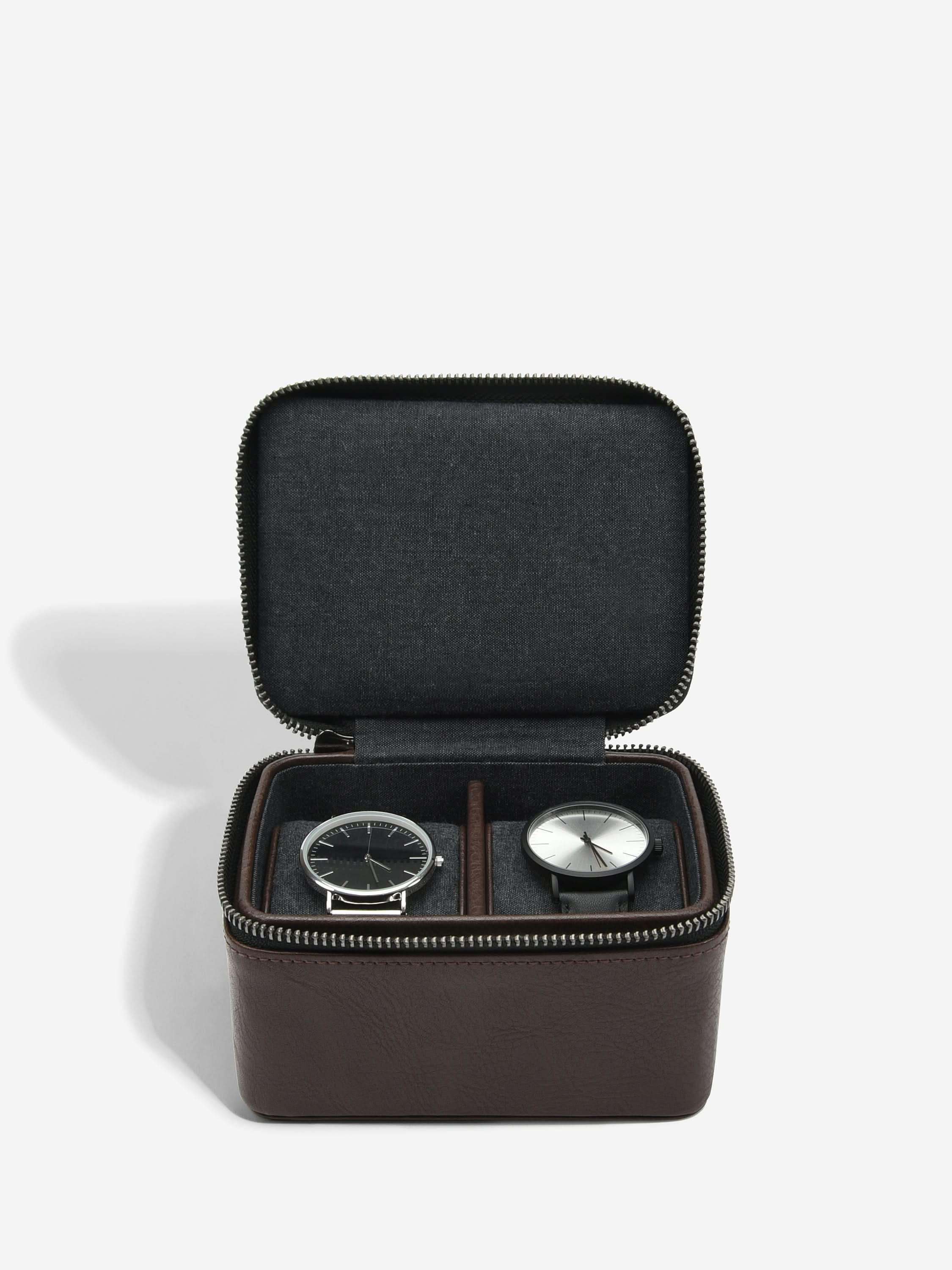 Stackers Horlogebox met dubbele rits Bruin - Mystackers