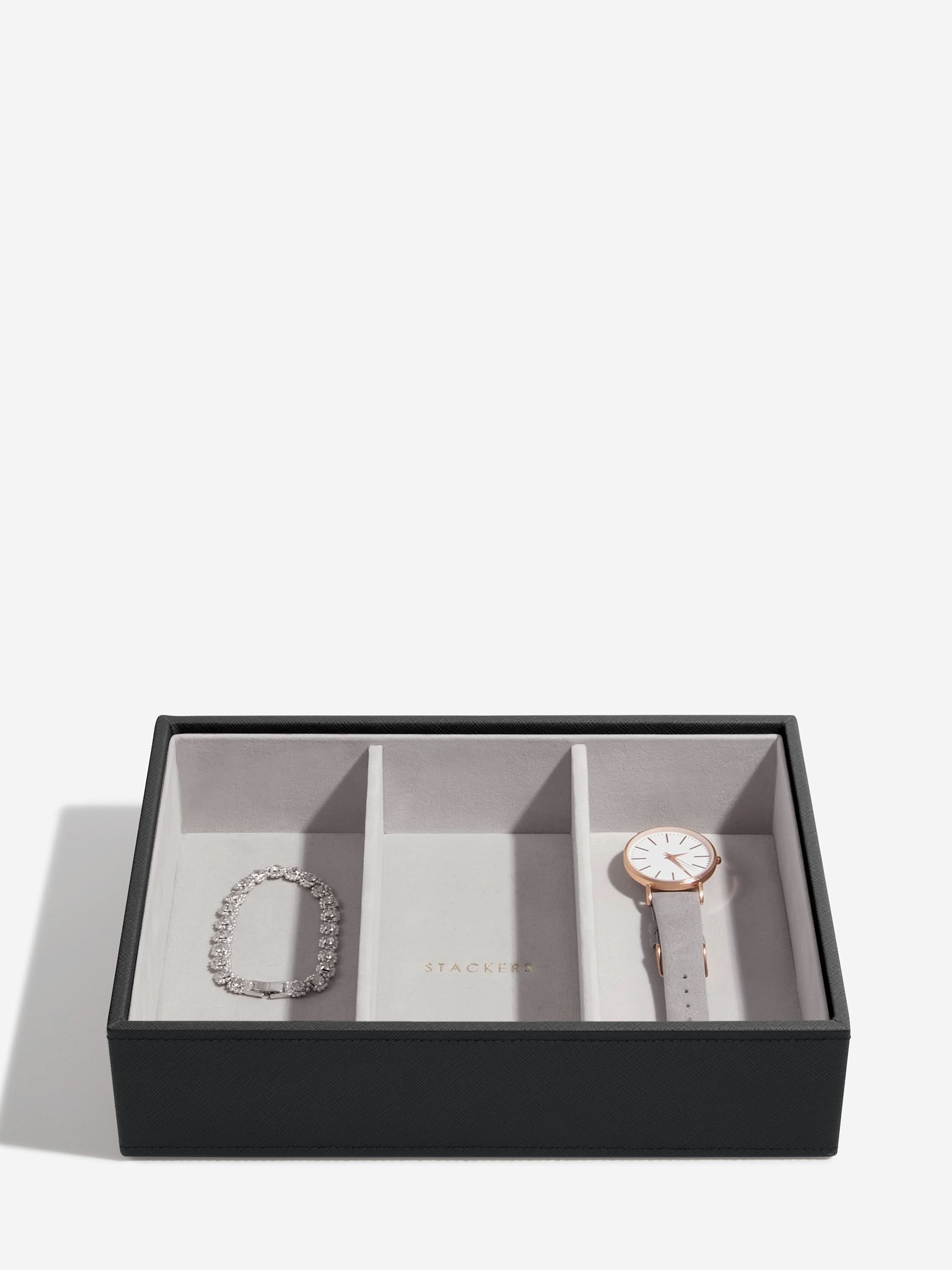 Stackers Klassieke Juwelendoos Set van 3 Zwart - Mystackers