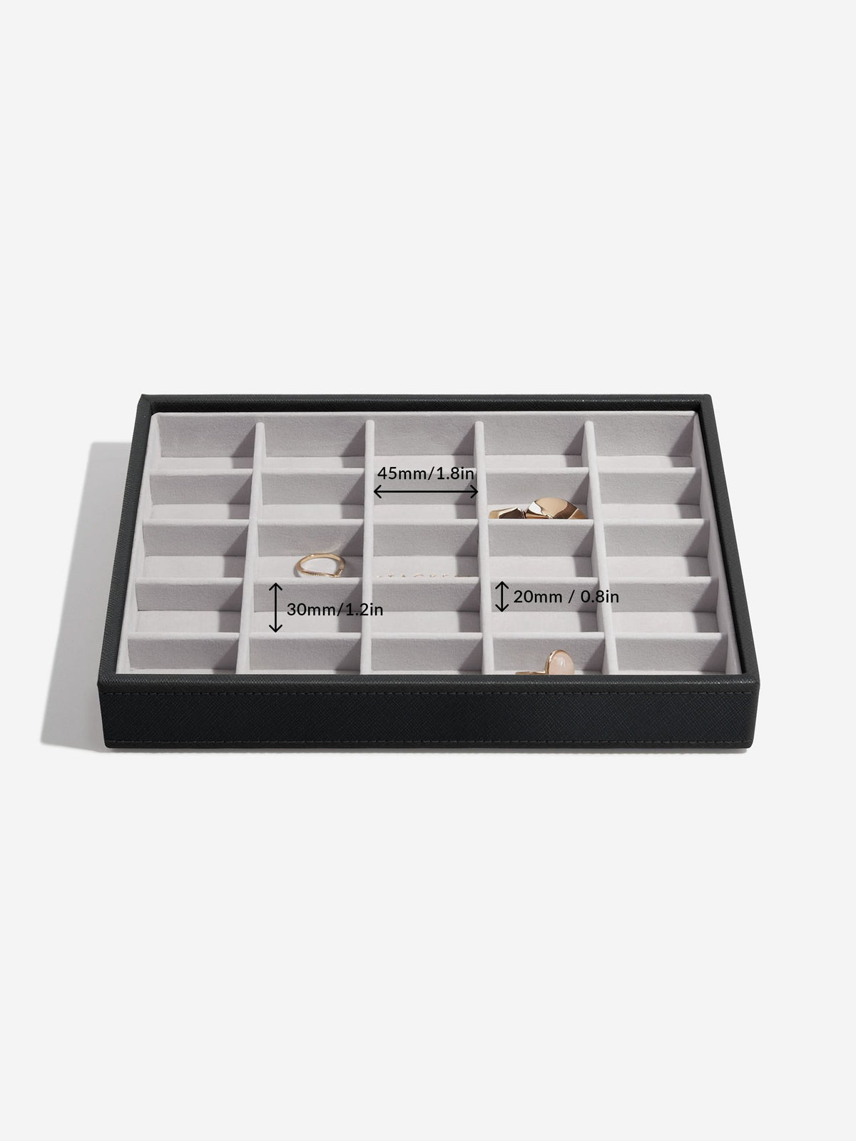 Stackers Klassieke Juwelendoos Set van 3 Zwart - Mystackers