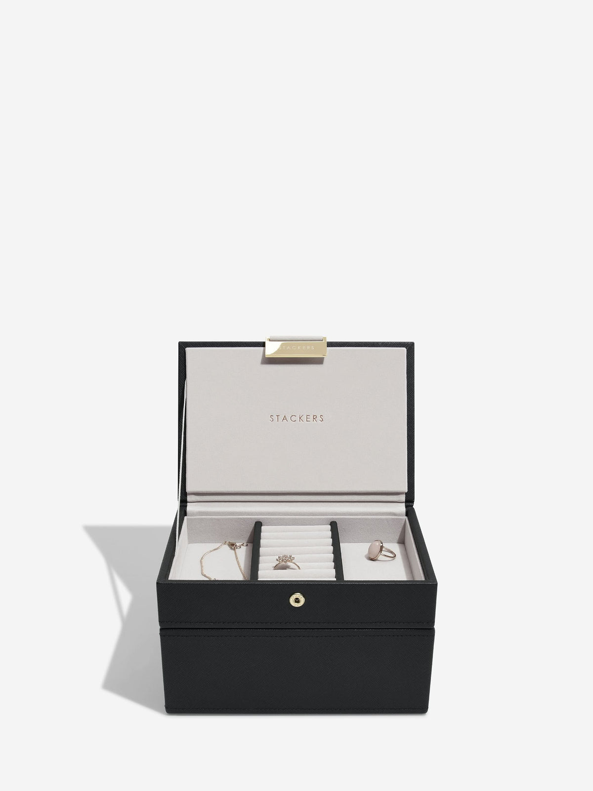 Stackers Mini Juwelendoos Set van 2 Zwart - Mystackers