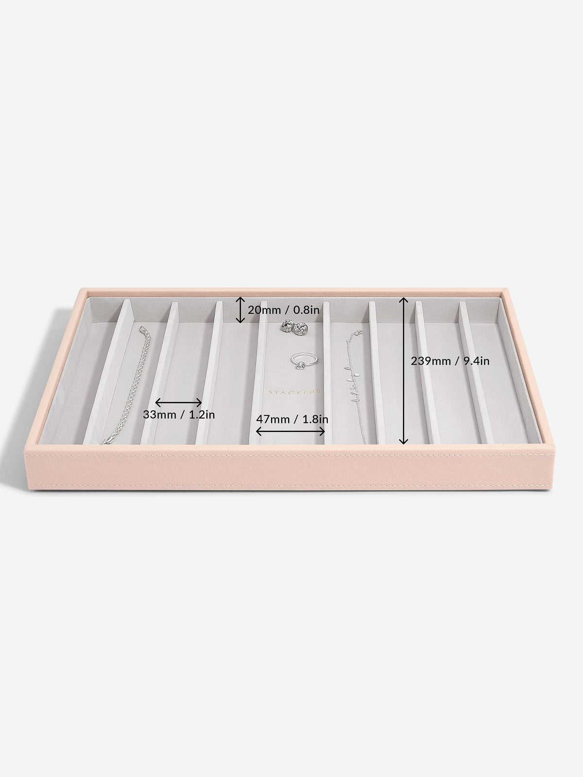 Stackers XL Halskettingenlaag Roze - Mystackers