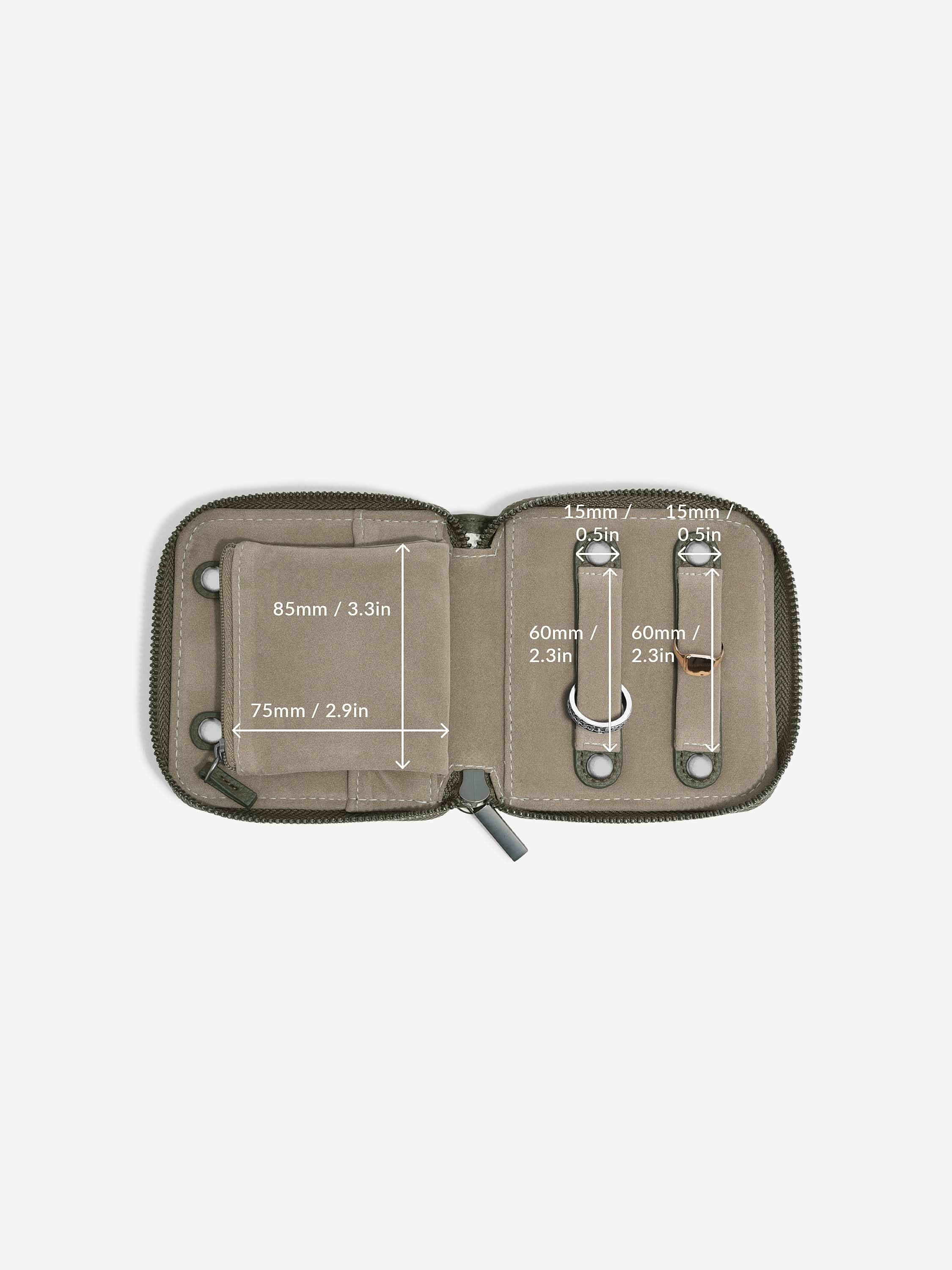 Stackers Compact Jewellery Roll Olijfgroen - Mystackers