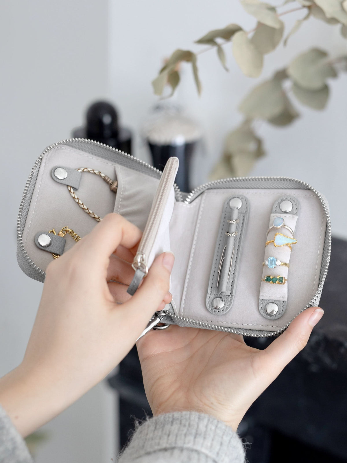 Stackers Compact Jewellery Roll Grijs - Mystackers