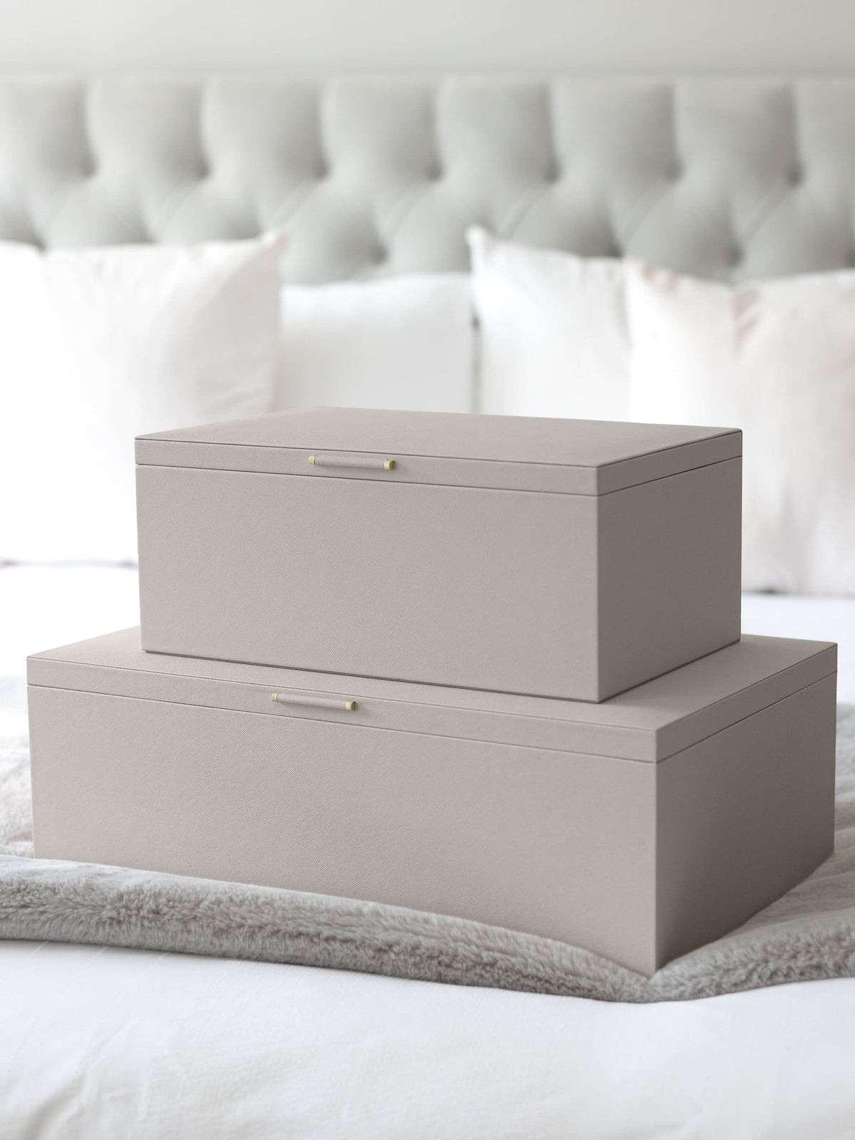 Stackers Opbergdozenset van twee Taupe - Mystackers