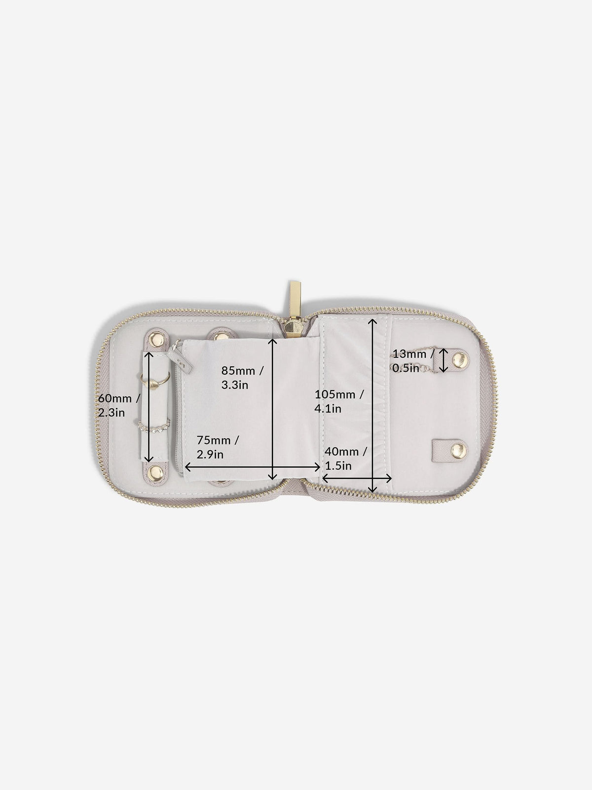 Stackers Compact Jewellery Roll Taupe - Mystackers