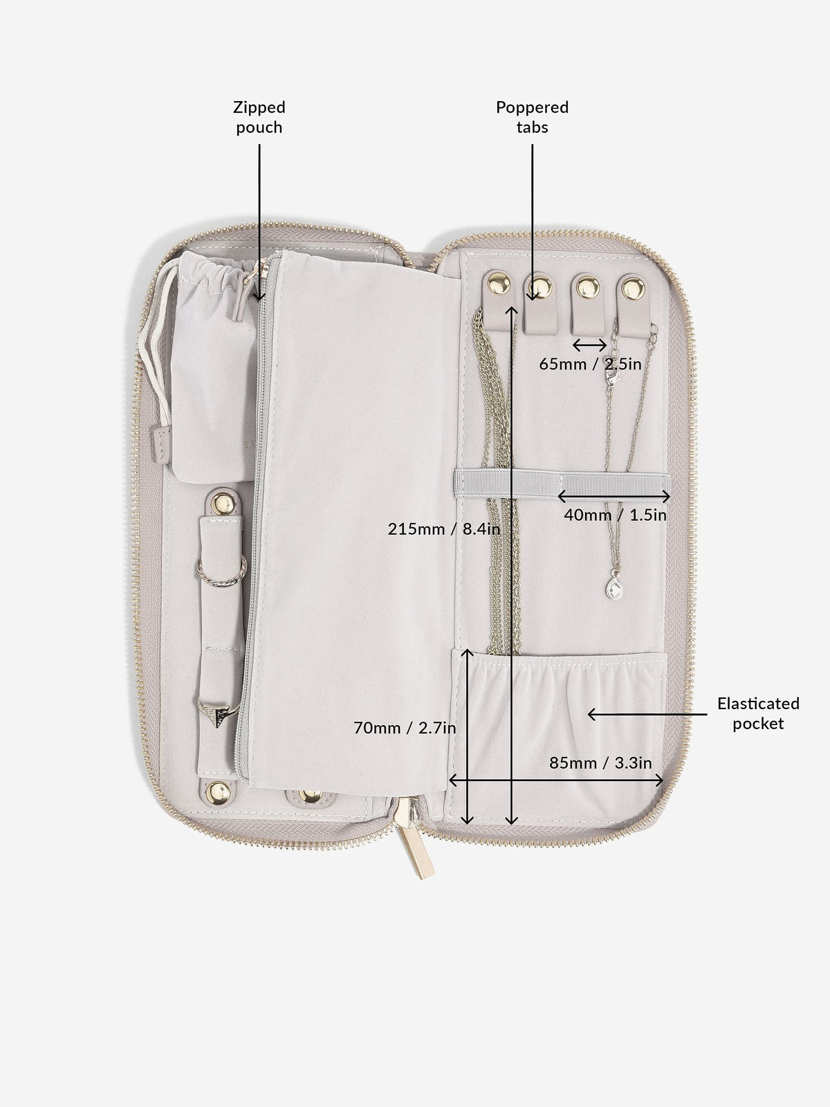 Stackers Jewellery Roll Taupe - Mystackers