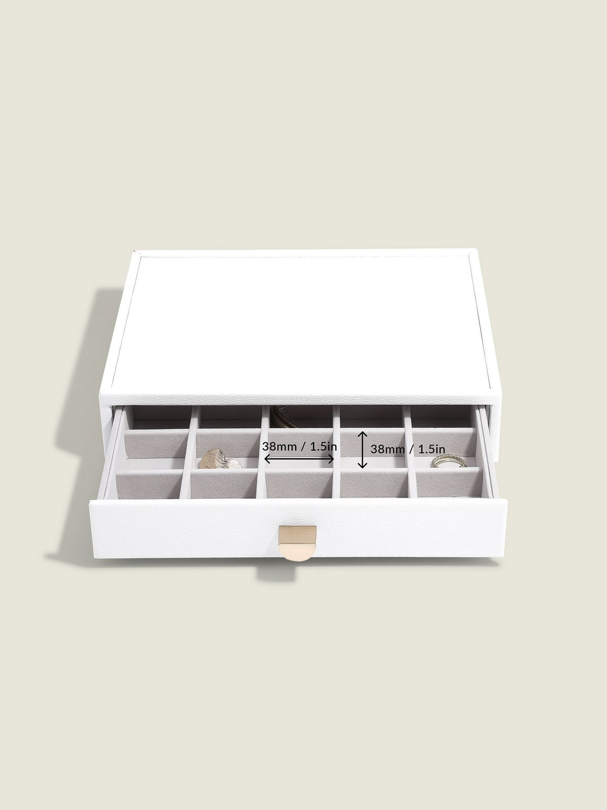 Stackers kleine Sieradenlade voor Klassieke Display Juwelendoos Wit - Mystackers