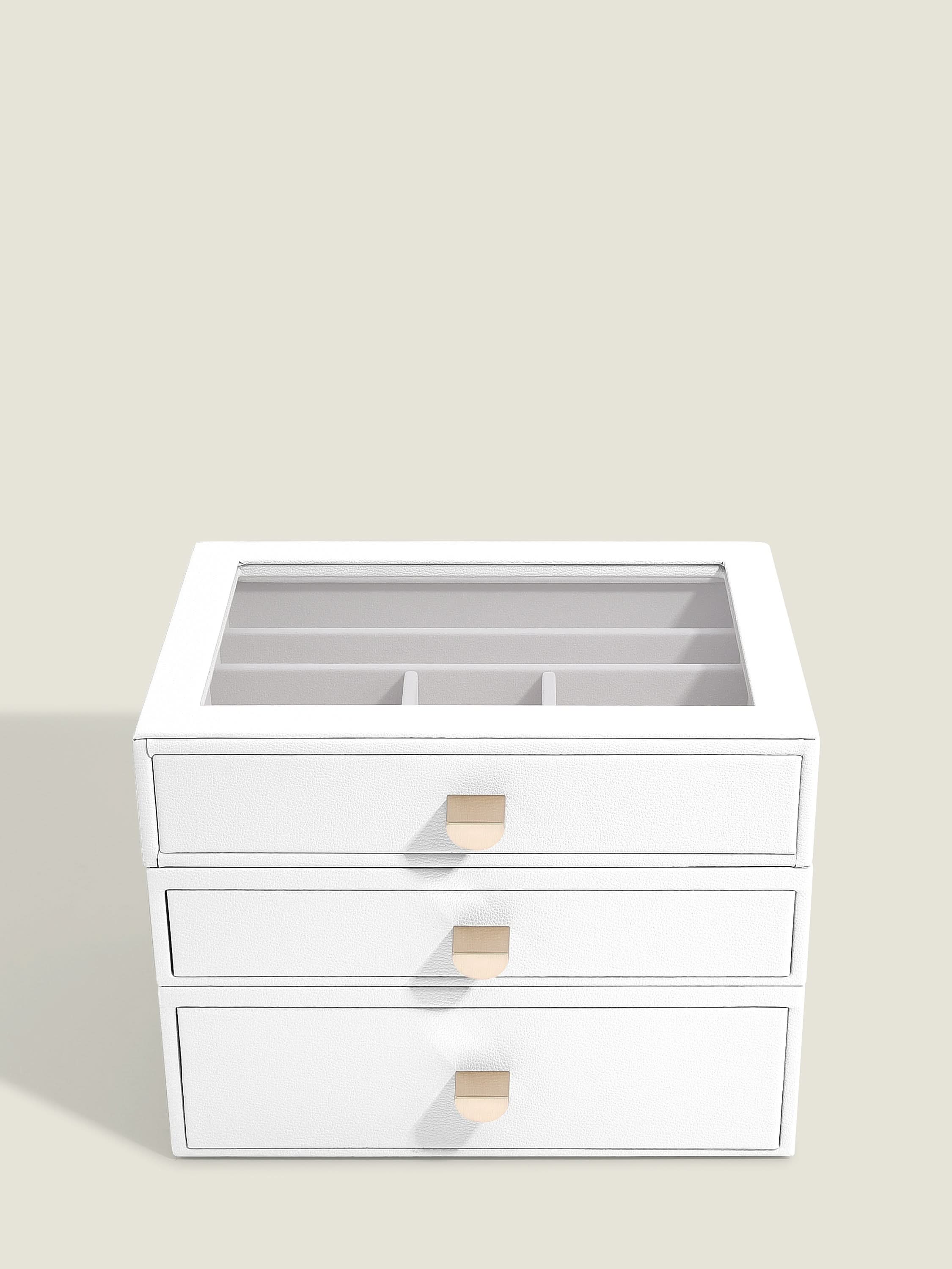 Stackers Klassieke Display Juwelendoos Set van 3 Wit - Mystackers