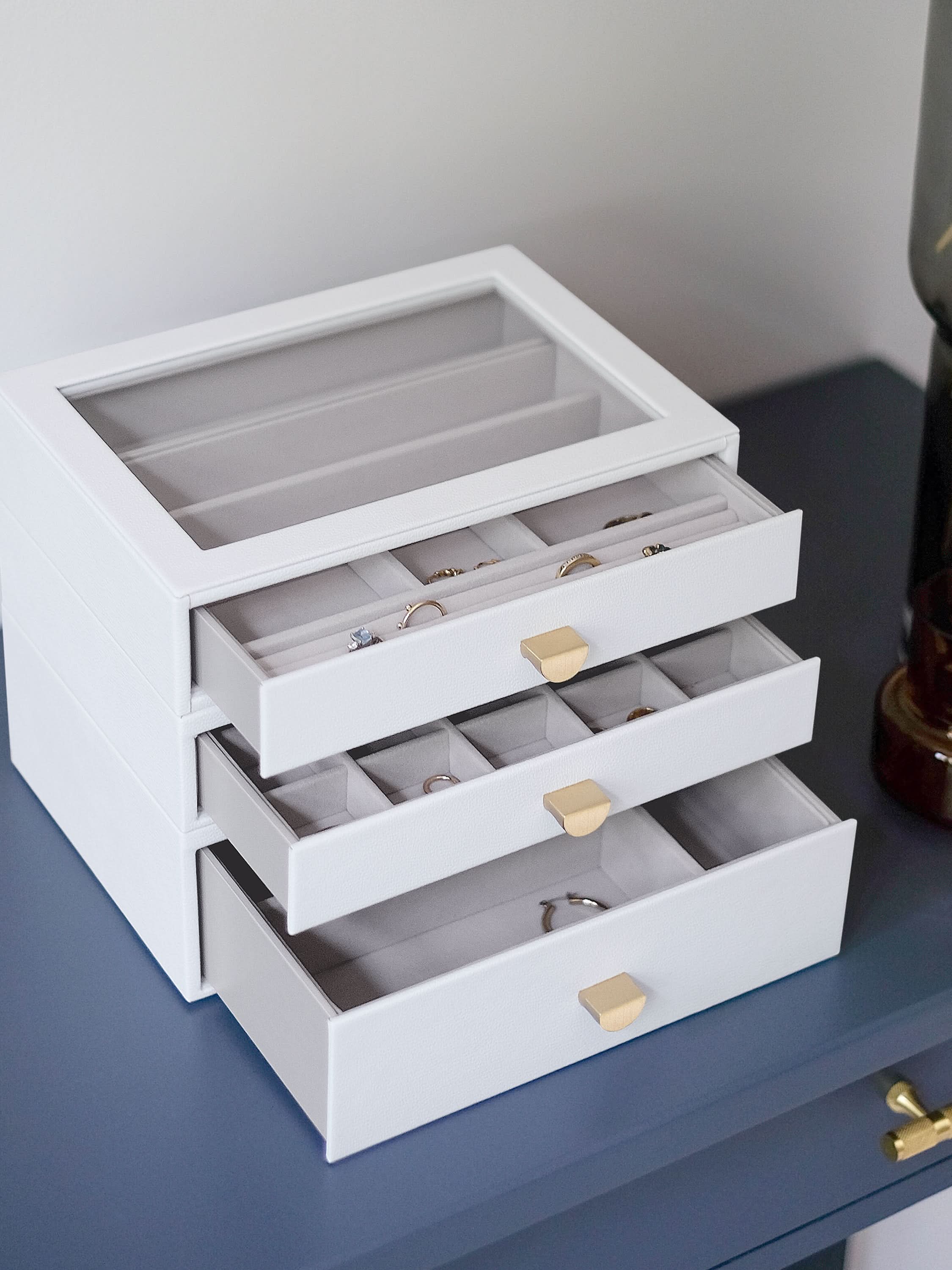 Stackers Klassieke Display Juwelendoos Set van 3 Wit - Mystackers