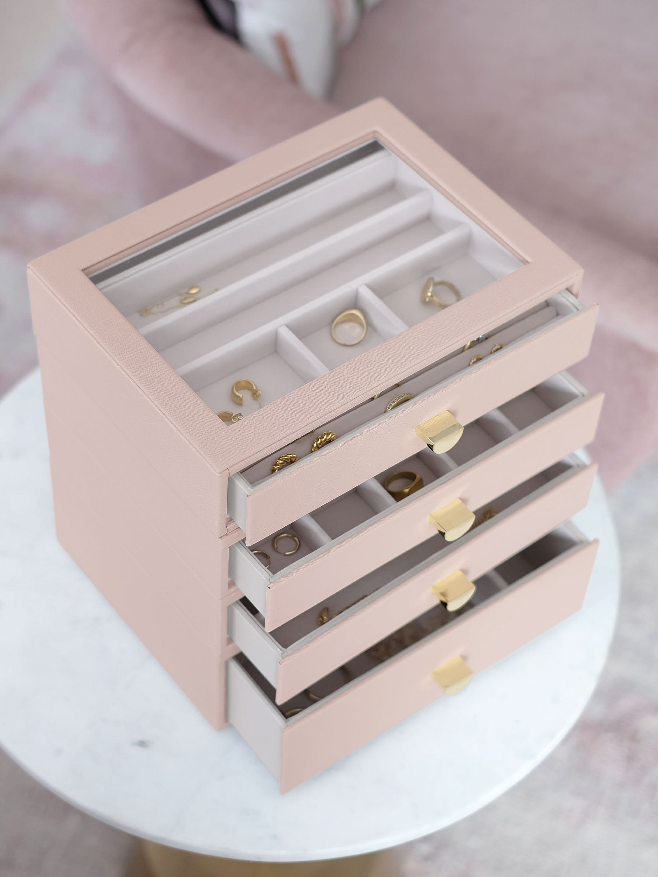Stackers Klassieke Display Juwelendoos Set van 4 Roze - Mystackers