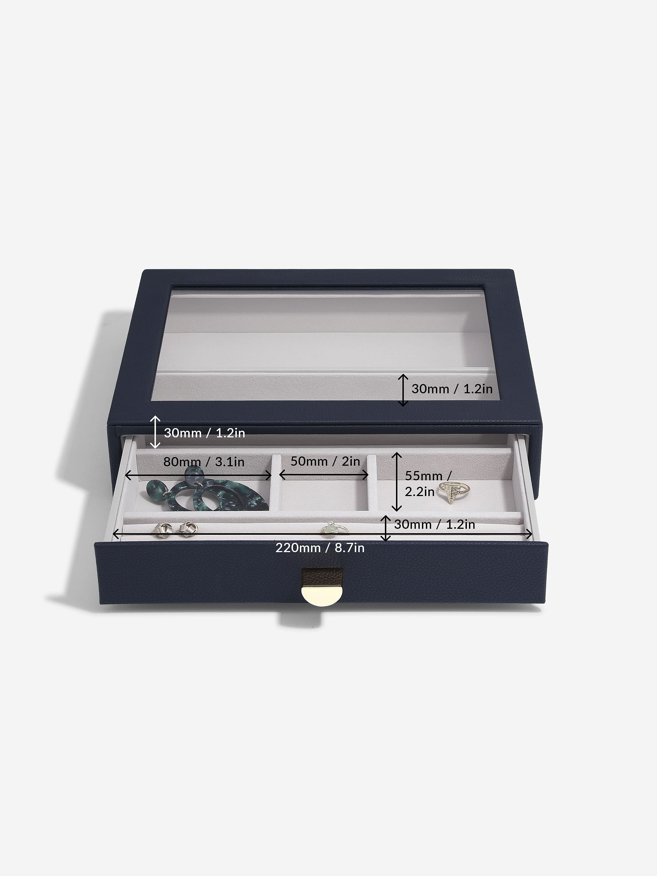 Stackers Klassieke Display Juwelendoos Set van 4 Marineblauw - Mystackers