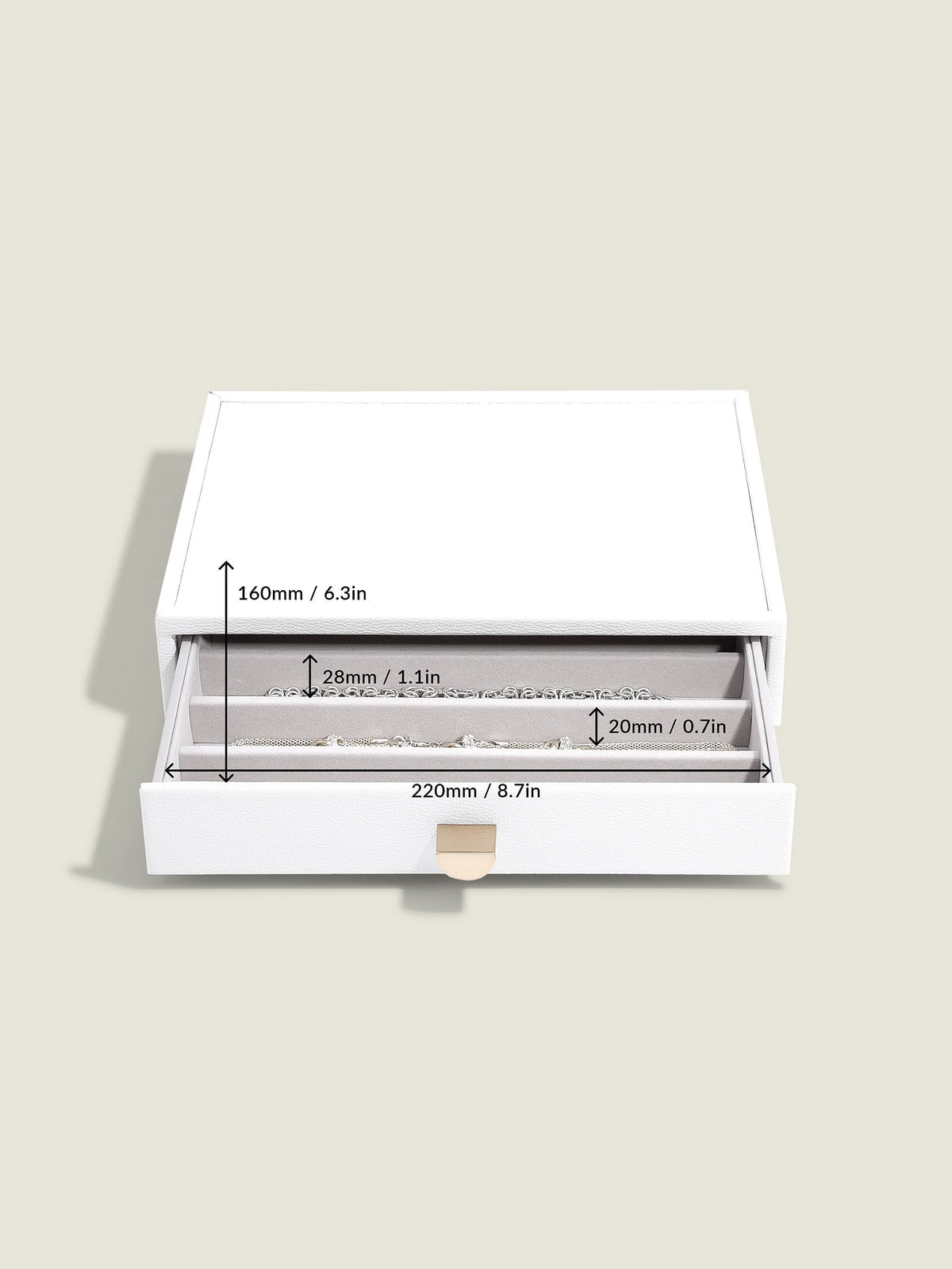 Stackers Klassieke Display Juwelendoos Set van 4 Wit - Mystackers