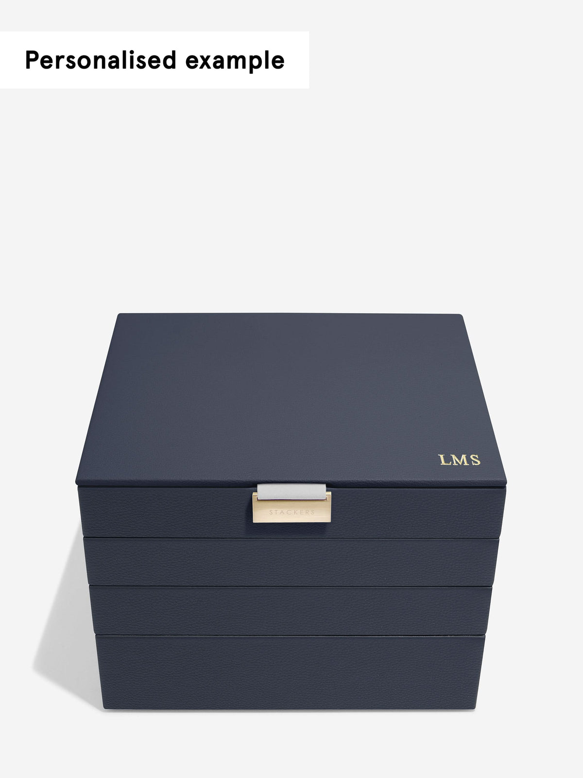 Stackers Klassieke Juwelendoos Set van 4 Marineblauw - Mystackers