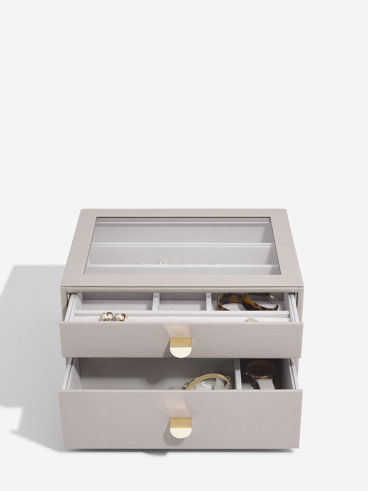 Stackers Klassieke Display Juwelendoos Set van 2 Taupe - Mystackers