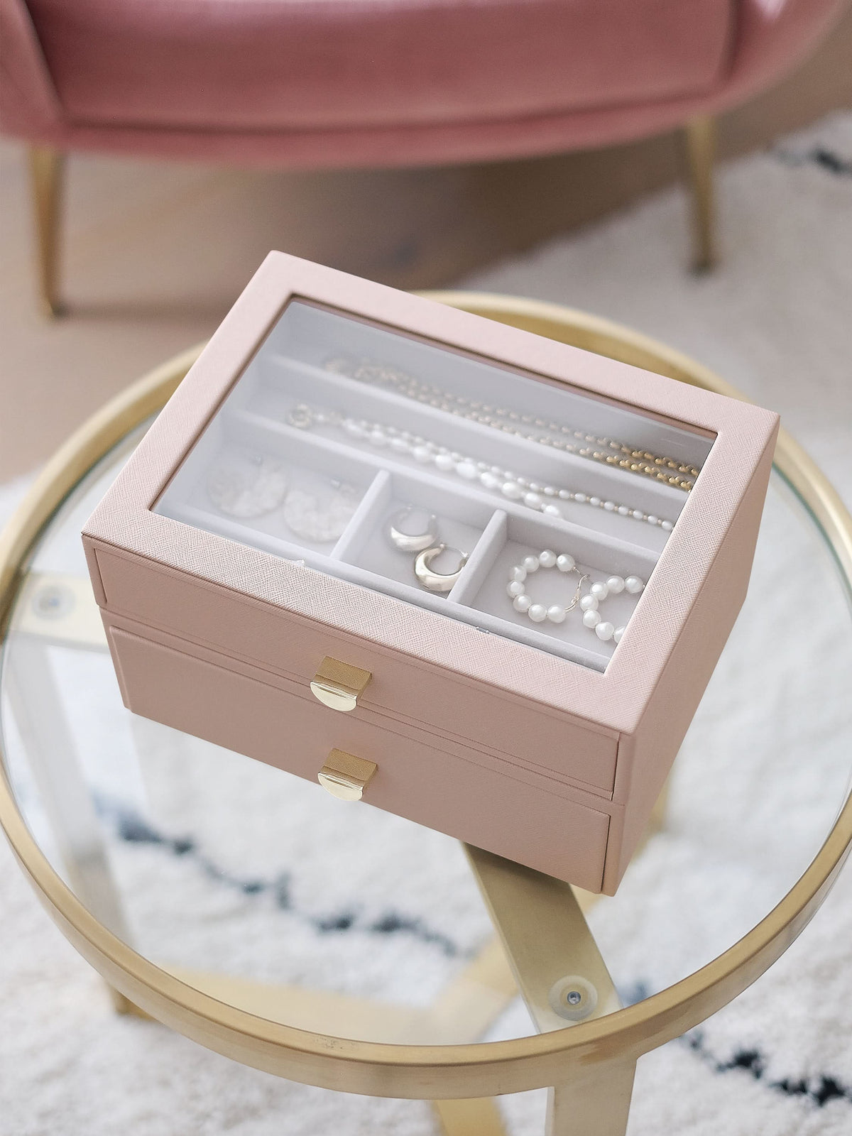 Stackers Klassieke Display Juwelendoos Set van 2 Roze - Mystackers