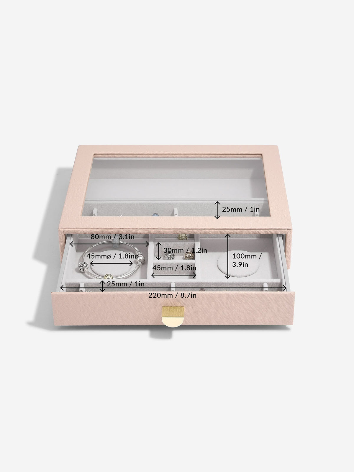 Stackers Klassieke Display Juwelendoos Set van 2 Roze - Mystackers