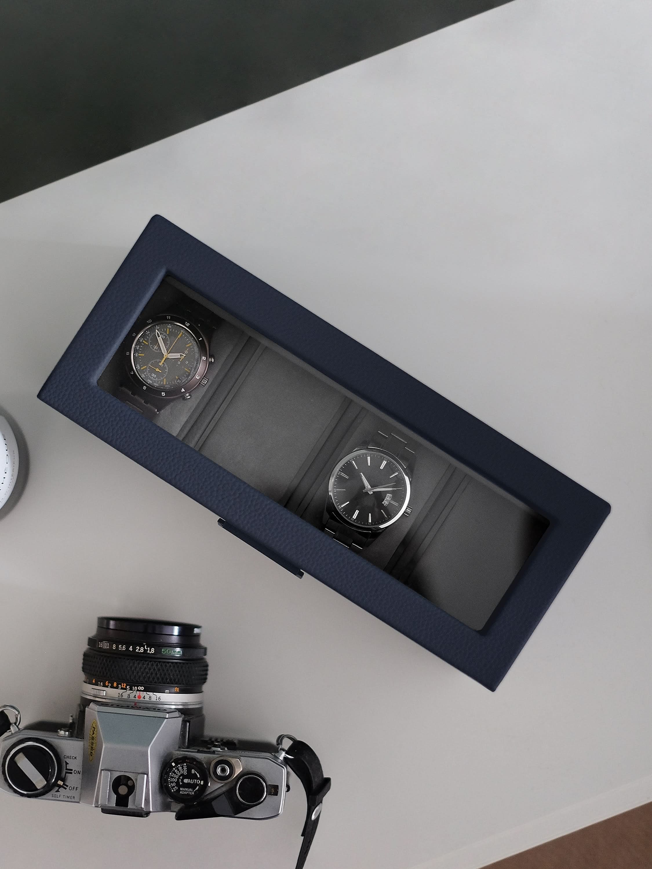 Stackers Vierdelige Horlogedoos Marineblauw - Mystackers