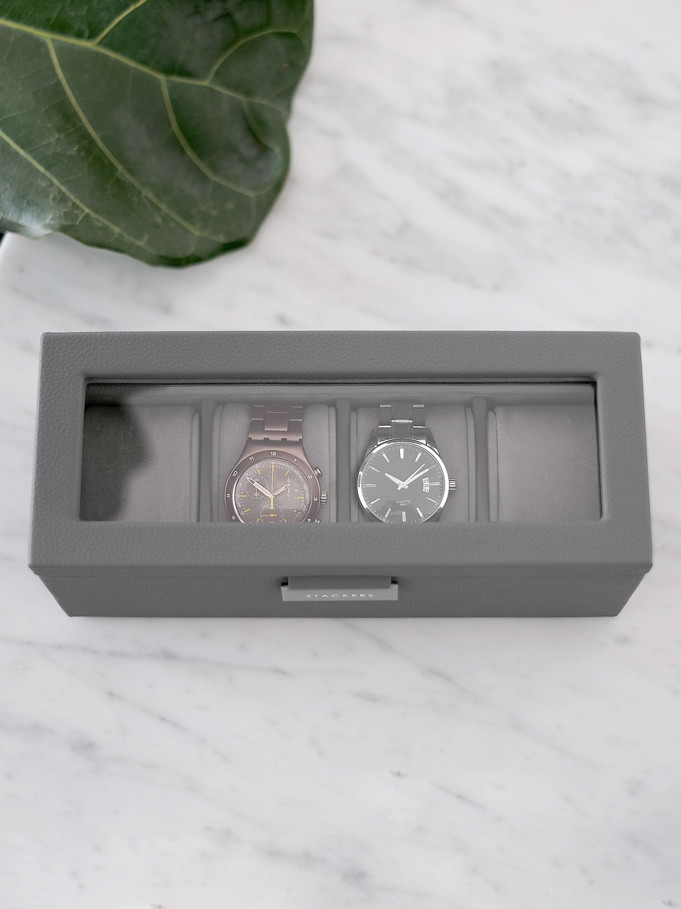 Stackers Vierdelige Horlogedoos Grijs - Mystackers