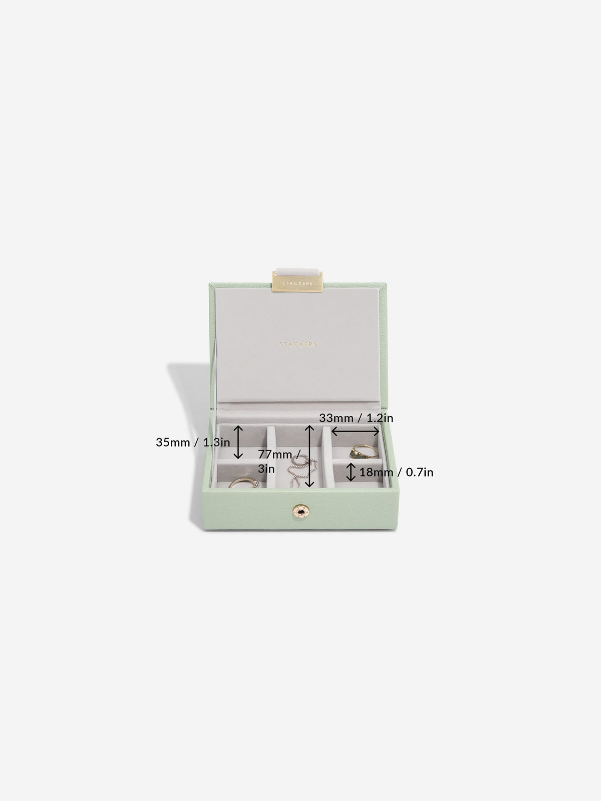 Stackers Micro Juwelendoos Set van 2 Saliegroen - Mystackers