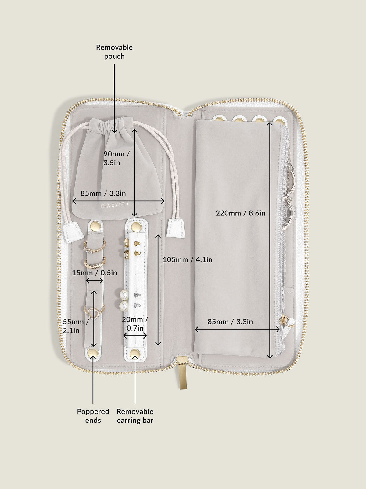 Stackers Jewellery Roll Wit - Mystackers