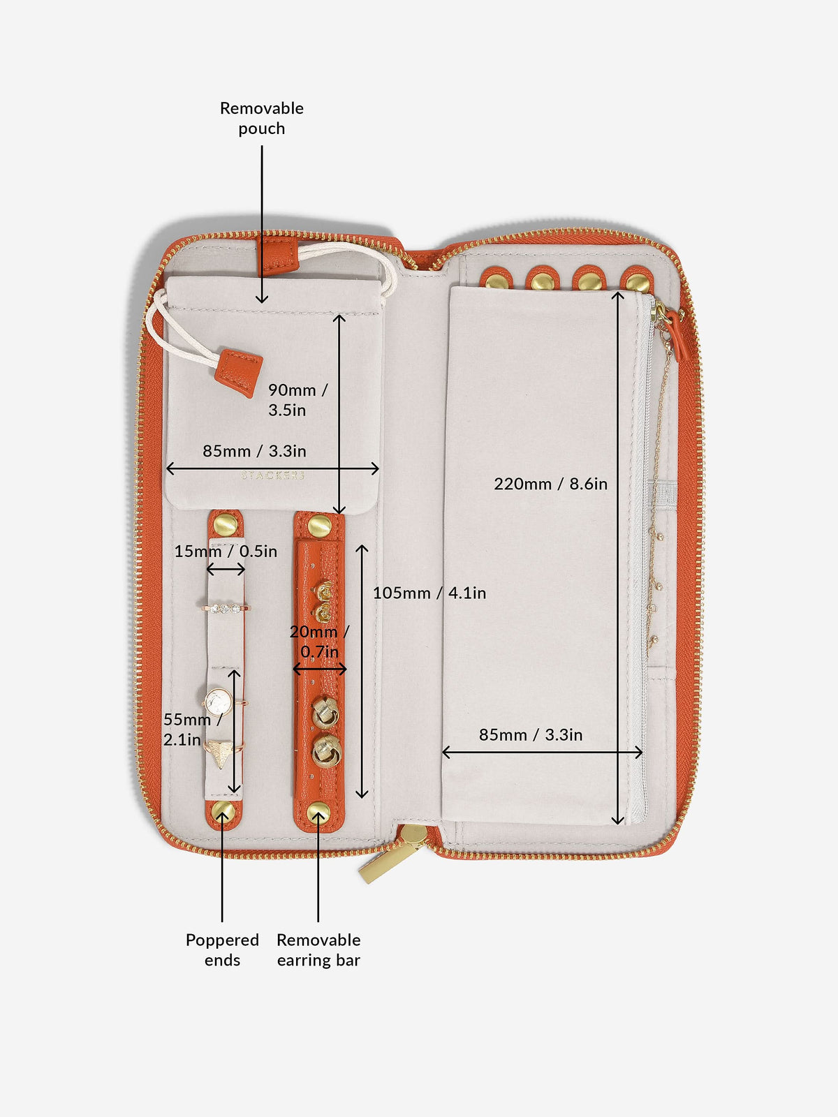 Stackers Jewellery Roll Oranje - Mystackers
