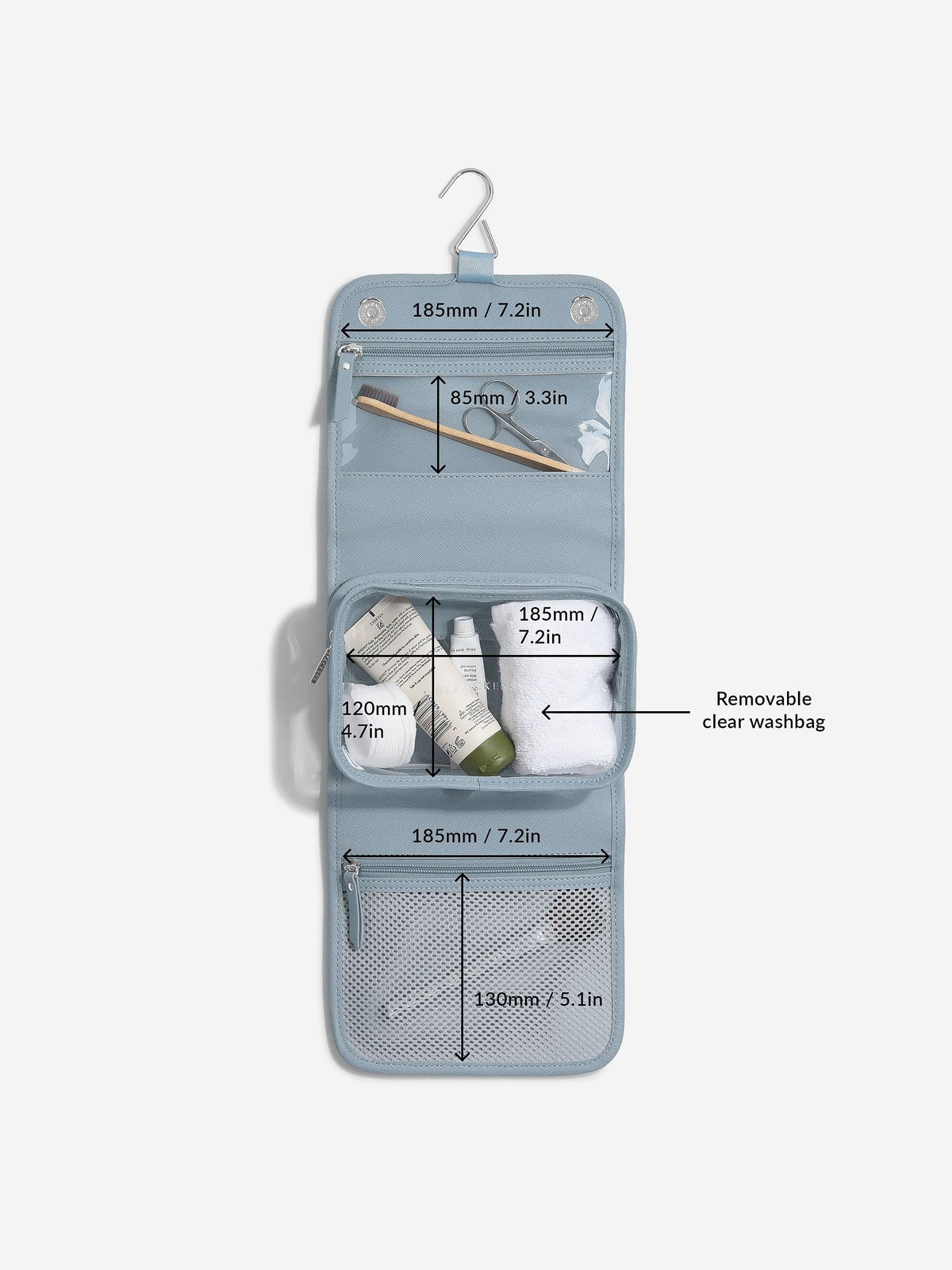 Stackers kleine hangende Toilettas Blauw - Mystackers