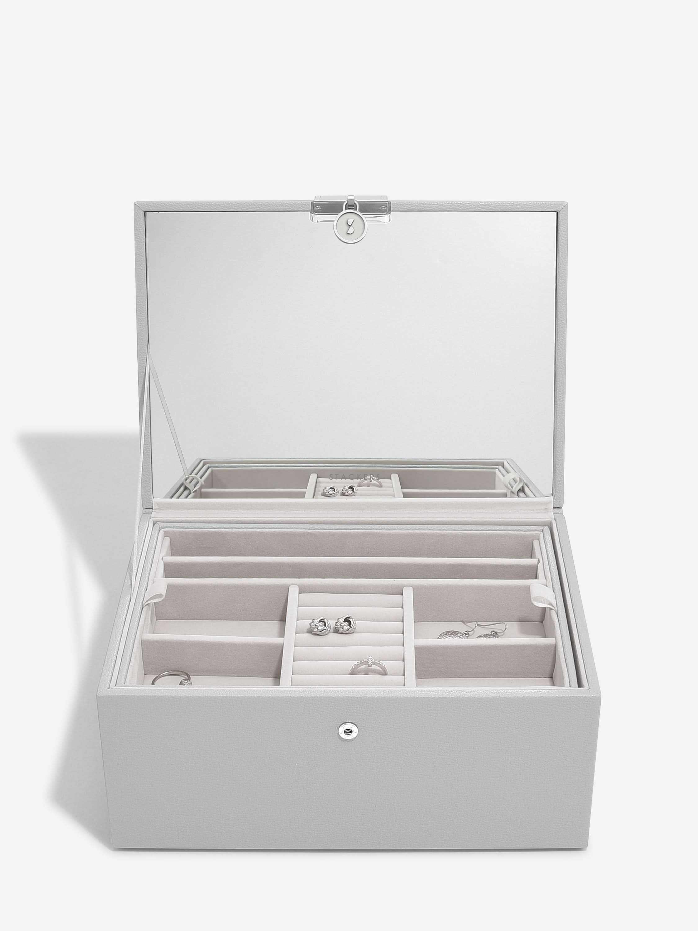 Stackers Luxe Klassieke Juwelendoos Grijs - Mystackers