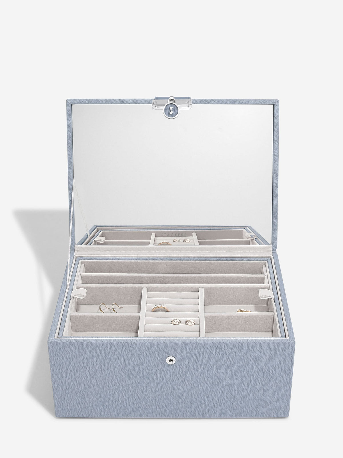 Stackers Luxe Klassieke Juwelendoos Blauw - Mystackers