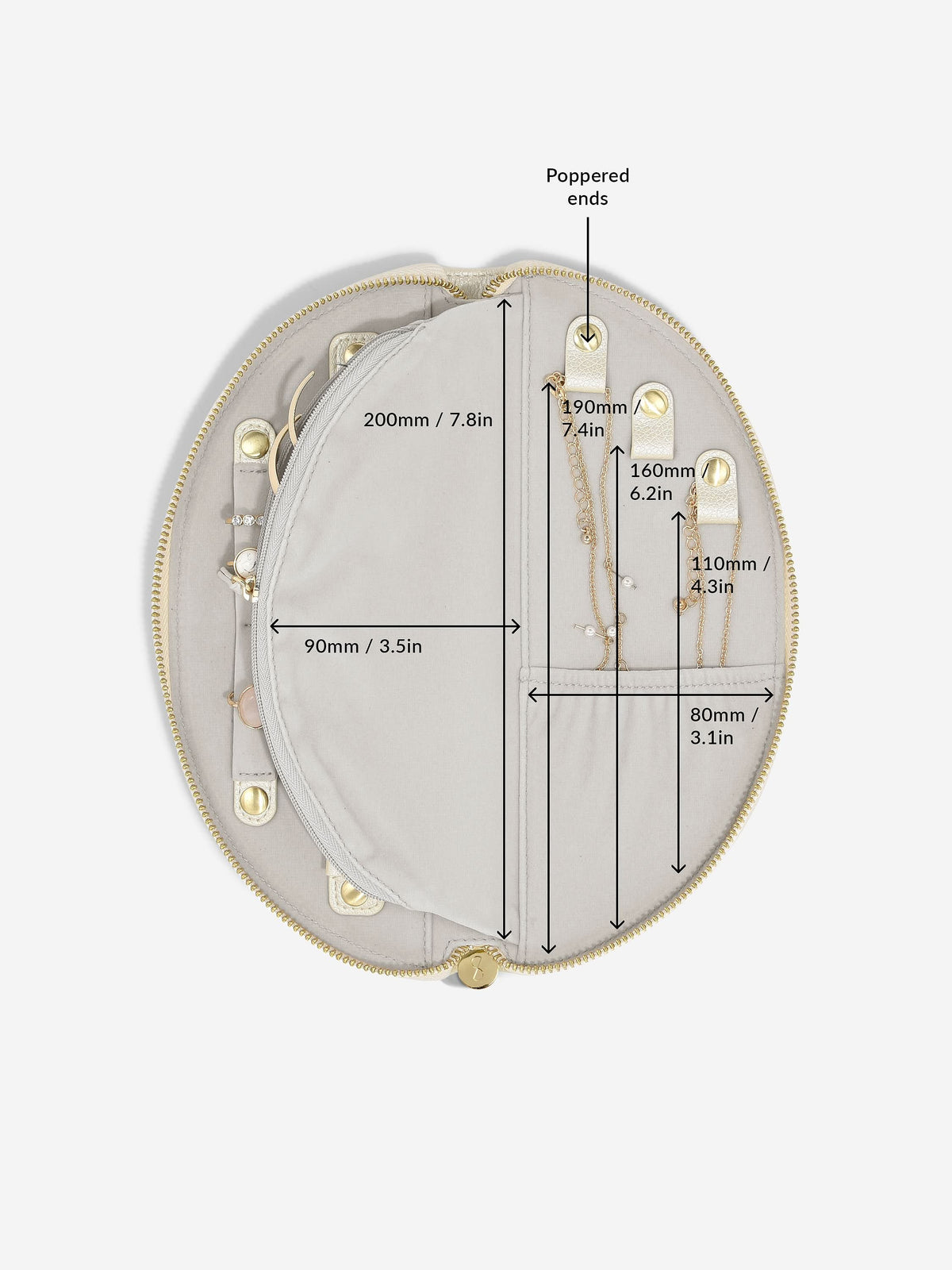 Stackers Halve Maan Jewellery Roll Parelmoer - Mystackers