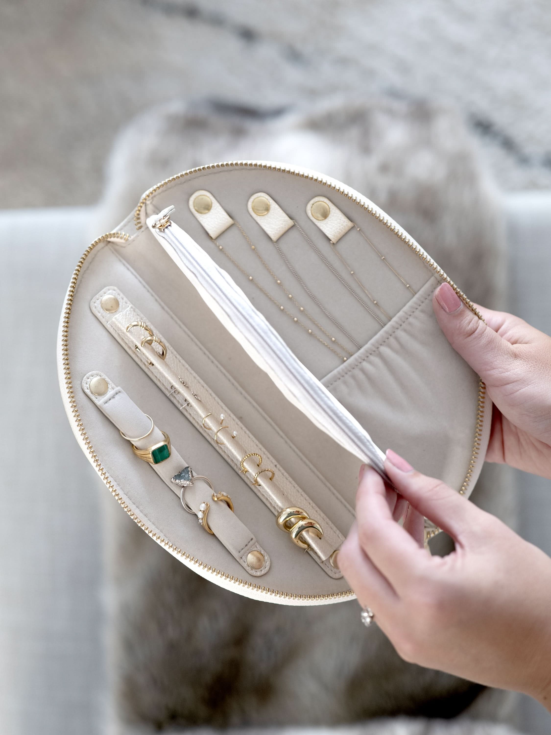 Stackers Halve Maan Jewellery Roll Parelmoer - Mystackers