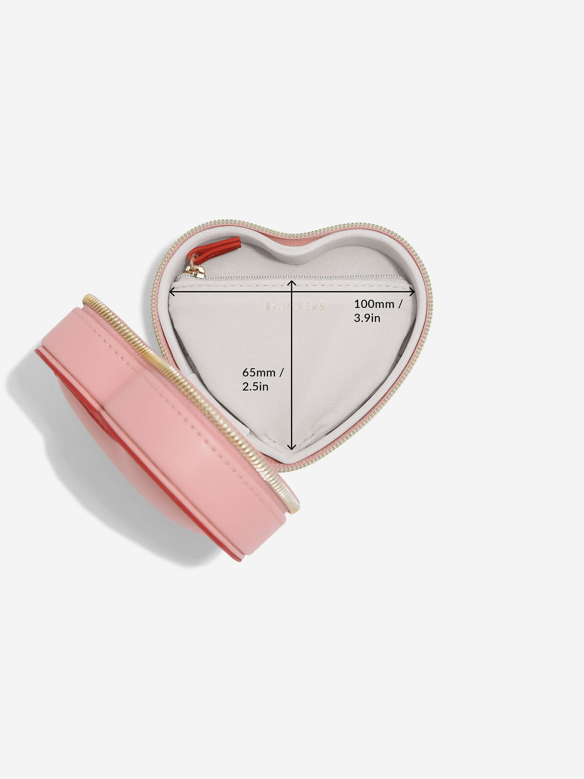 Stackers Heart Travel Jewellery Box Roze - Mystackers