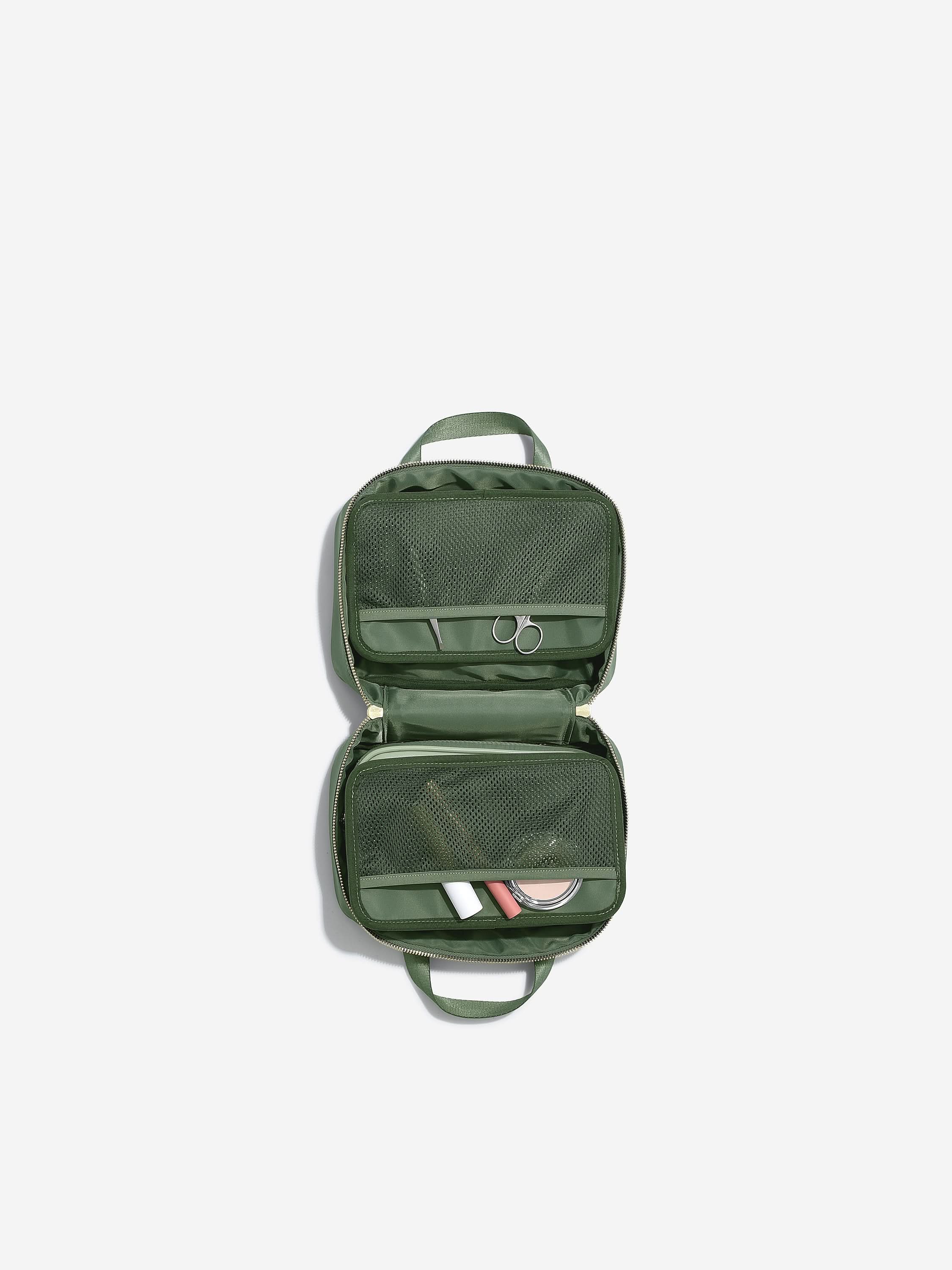 Stackers hangende Toilettas van Gerecycled Nylon Groen - Mystackers